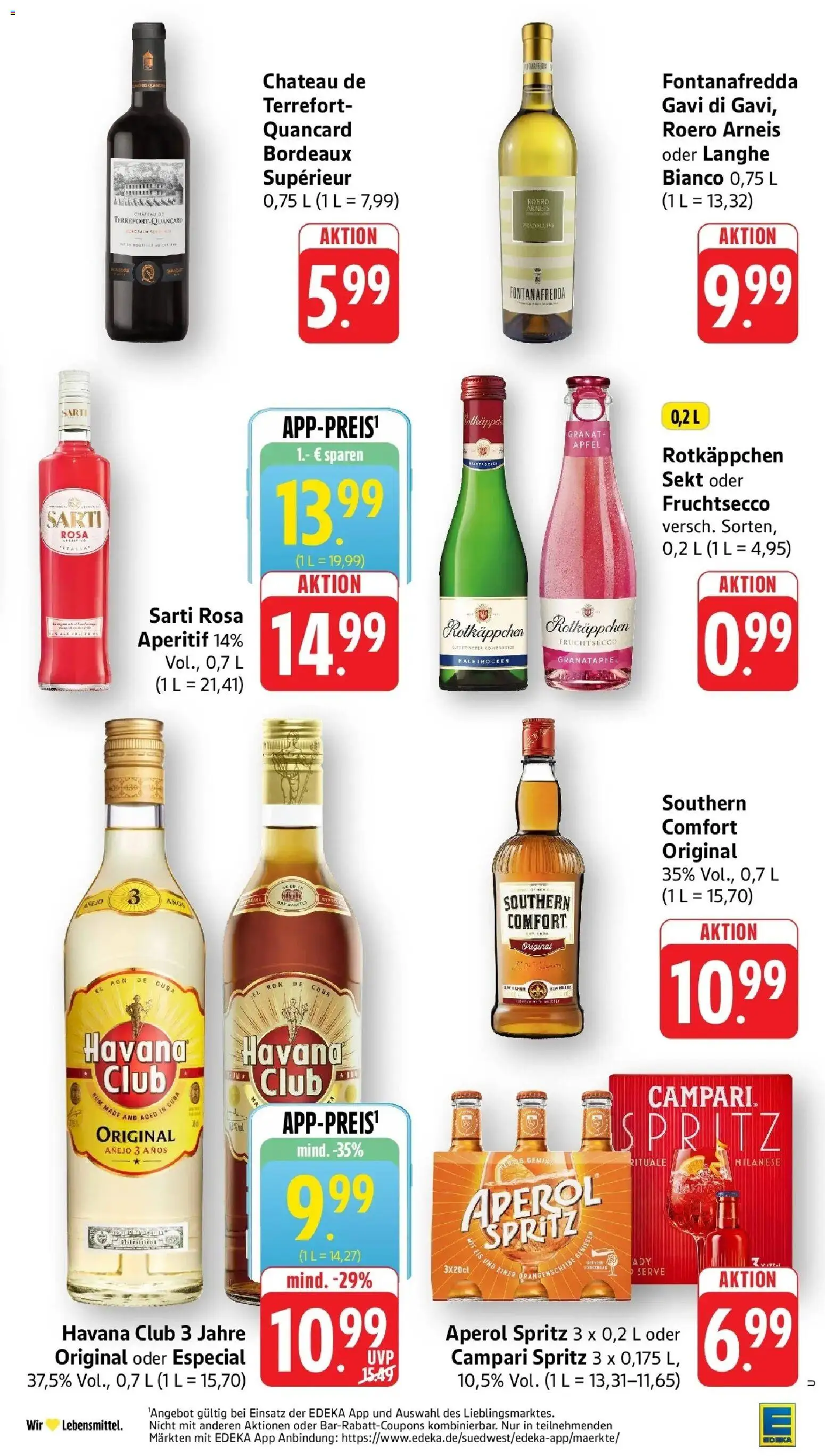 Edeka Prospekt Heilbronn-Sontheim (ab 21.09.2026) » Angebote Online | Seite: 31 | Produkte: Havana club, Campari, Rum, Southern comfort
