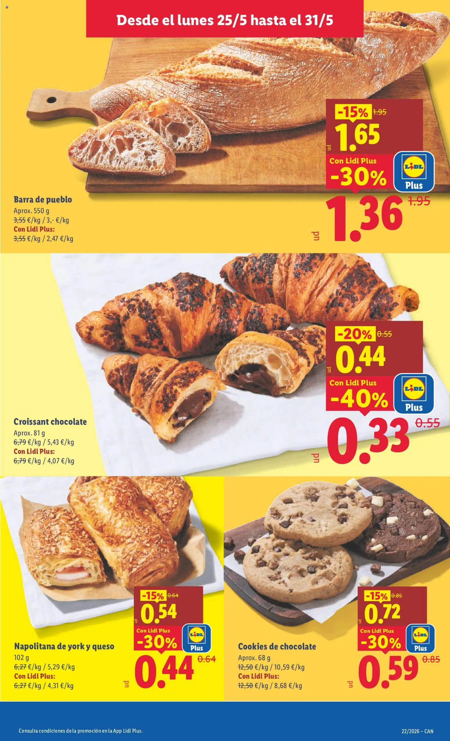 Lidl folleto │ válido desde el 18.05.2026 | Página: 7 | Productos: Queso, Chocolate, Croissant