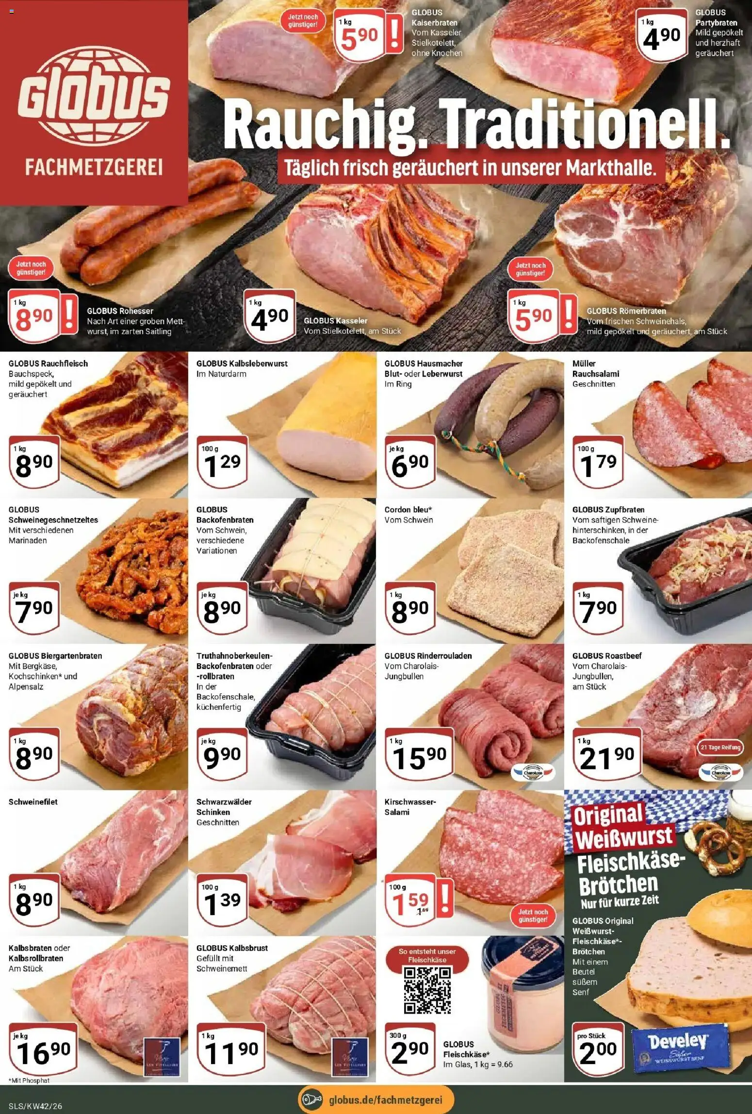 Globus Prospekt Saarlouis (ab 12.10.2026) » Angebote online | Seite: 10 | Produkte: Rinderrouladen, Weißwurst, Roastbeef, Schweinefilet