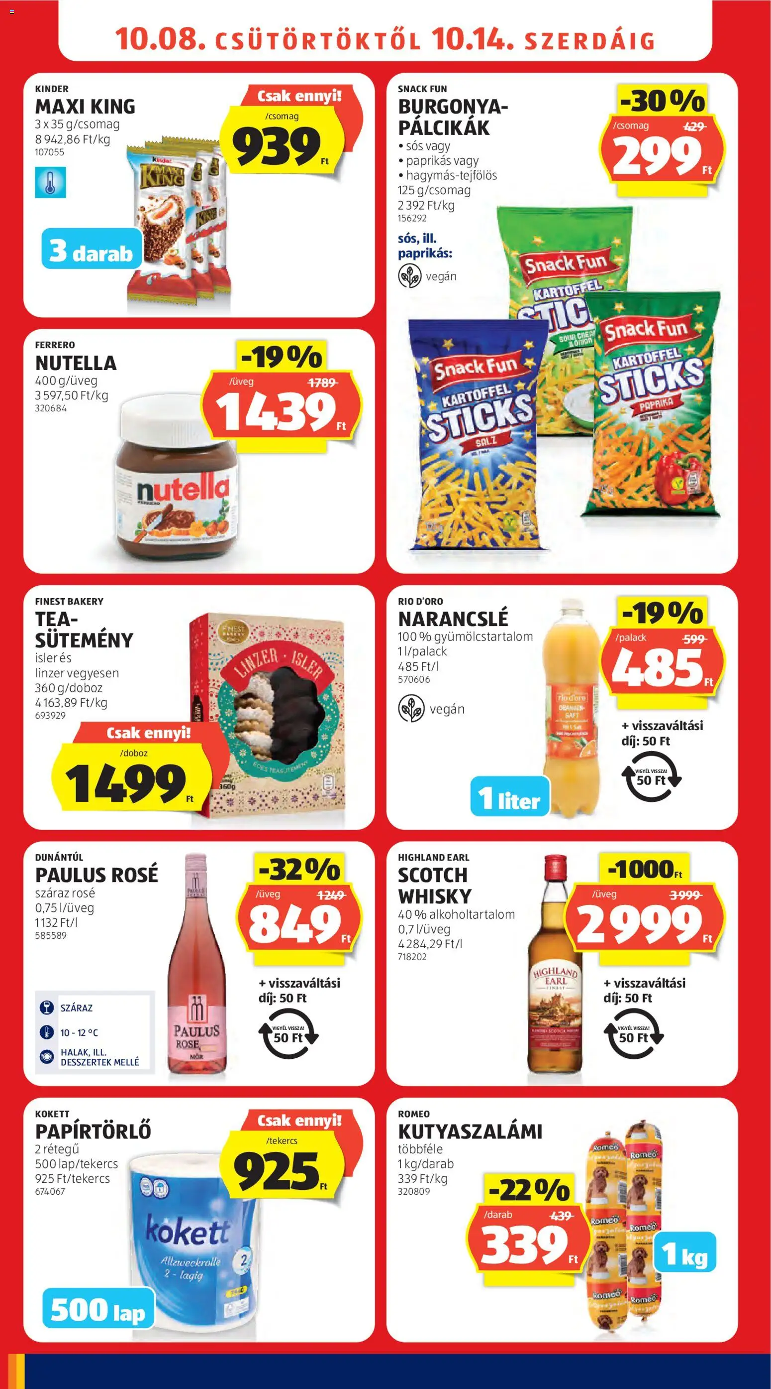 Aldi akciós ujság - amely érvényes a következő dátumtól: 2026.10.08. | Oldal: 10