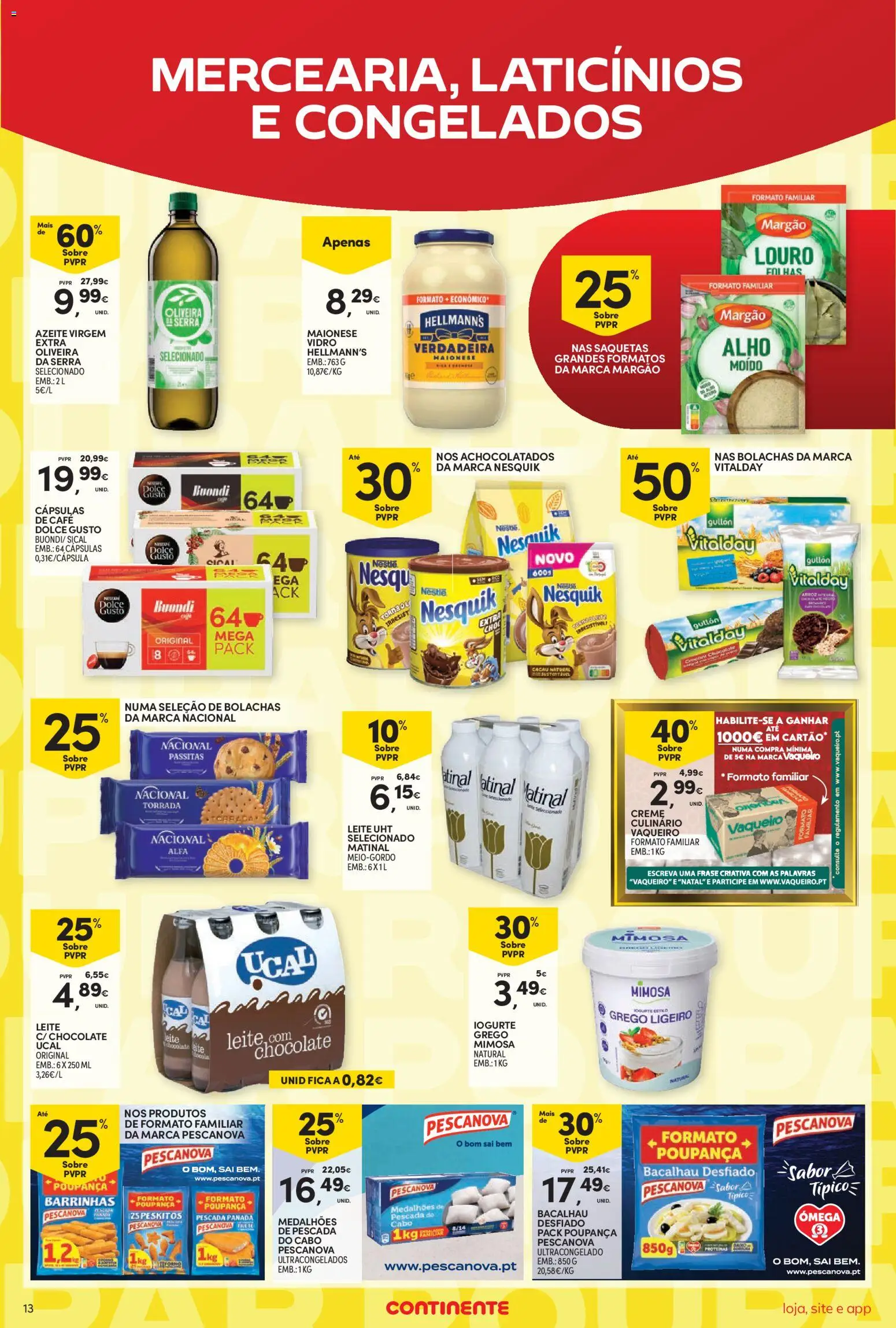 Continente folheto Bom Dia │ válido de 27/10/2026 | Página: 13 | Produtos: Azeite, Bolachas, Ómega, Saquetas