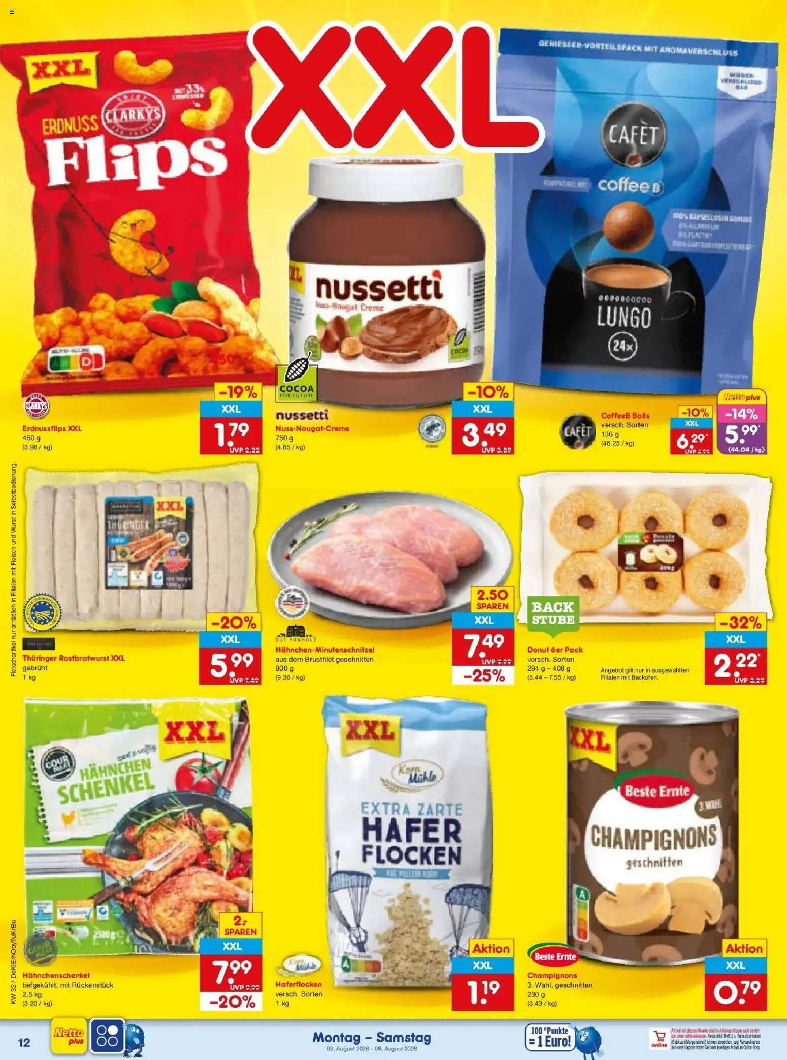 Netto Marken-Discount Prospekt Velden – gültig ab 03.08.2026 | Seite: 26 | Produkte: Mühle, Hahnchenschenkel, Wurst, Fleisch