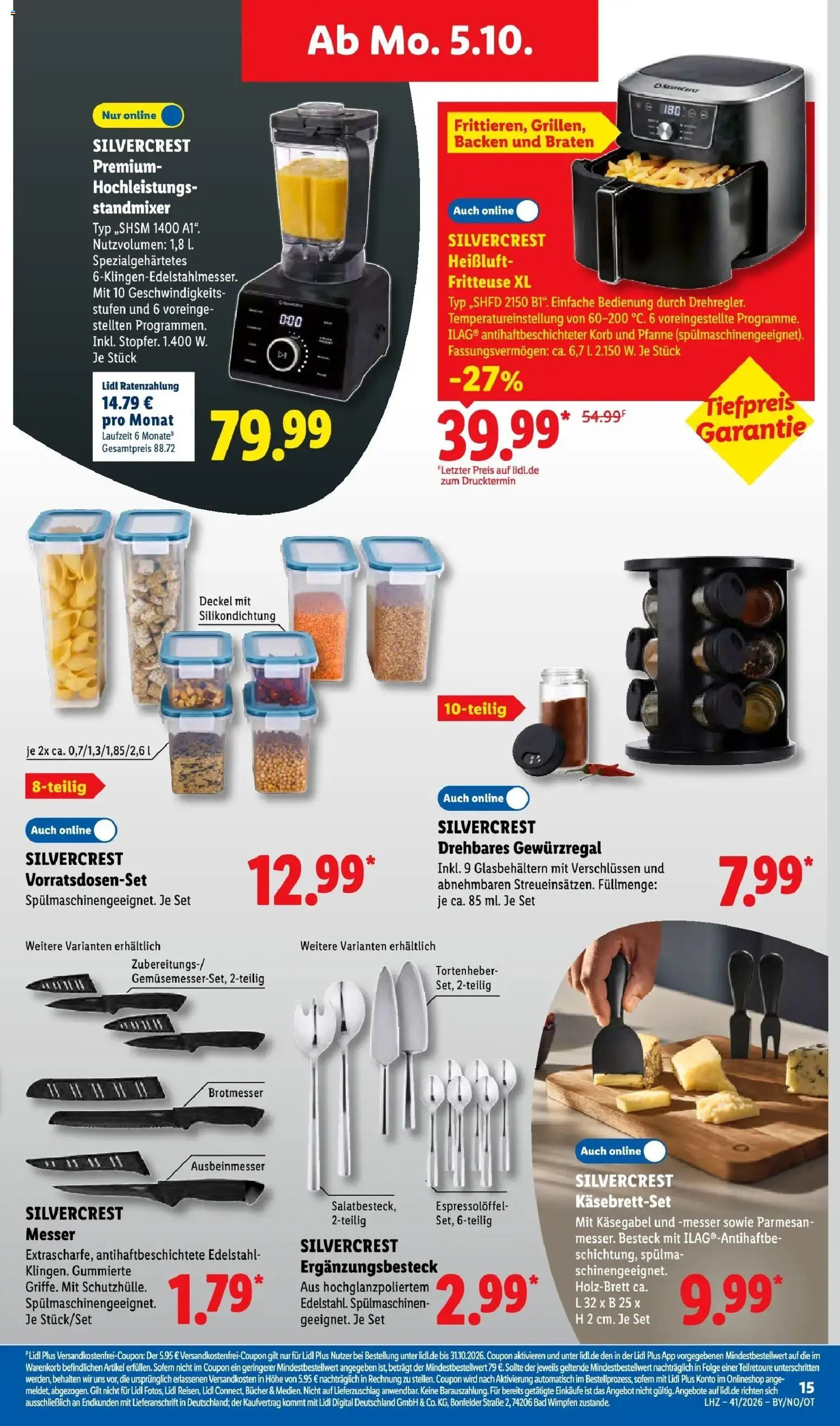 Lidl Prospekt Malchow – gültig ab 05.10.2026 | Seite: 31 | Produkte: Mixer, Bad, Korb, Fritteuse