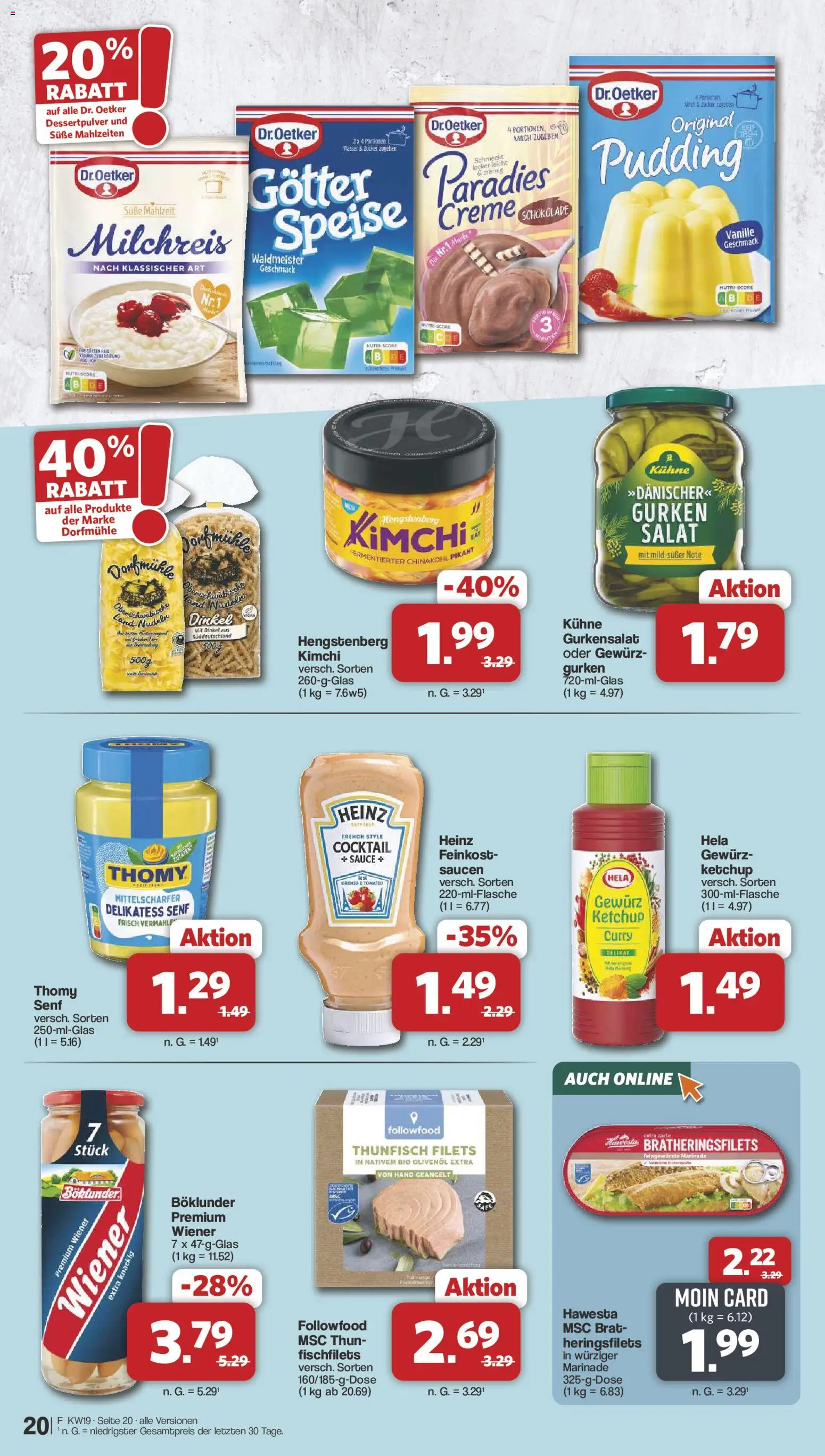 Famila Nordwest Prospekt 	 – gültig ab 04.05.2026 | Seite: 20 | Produkte: Thunfisch, Pudding, Creme, Ketchup
