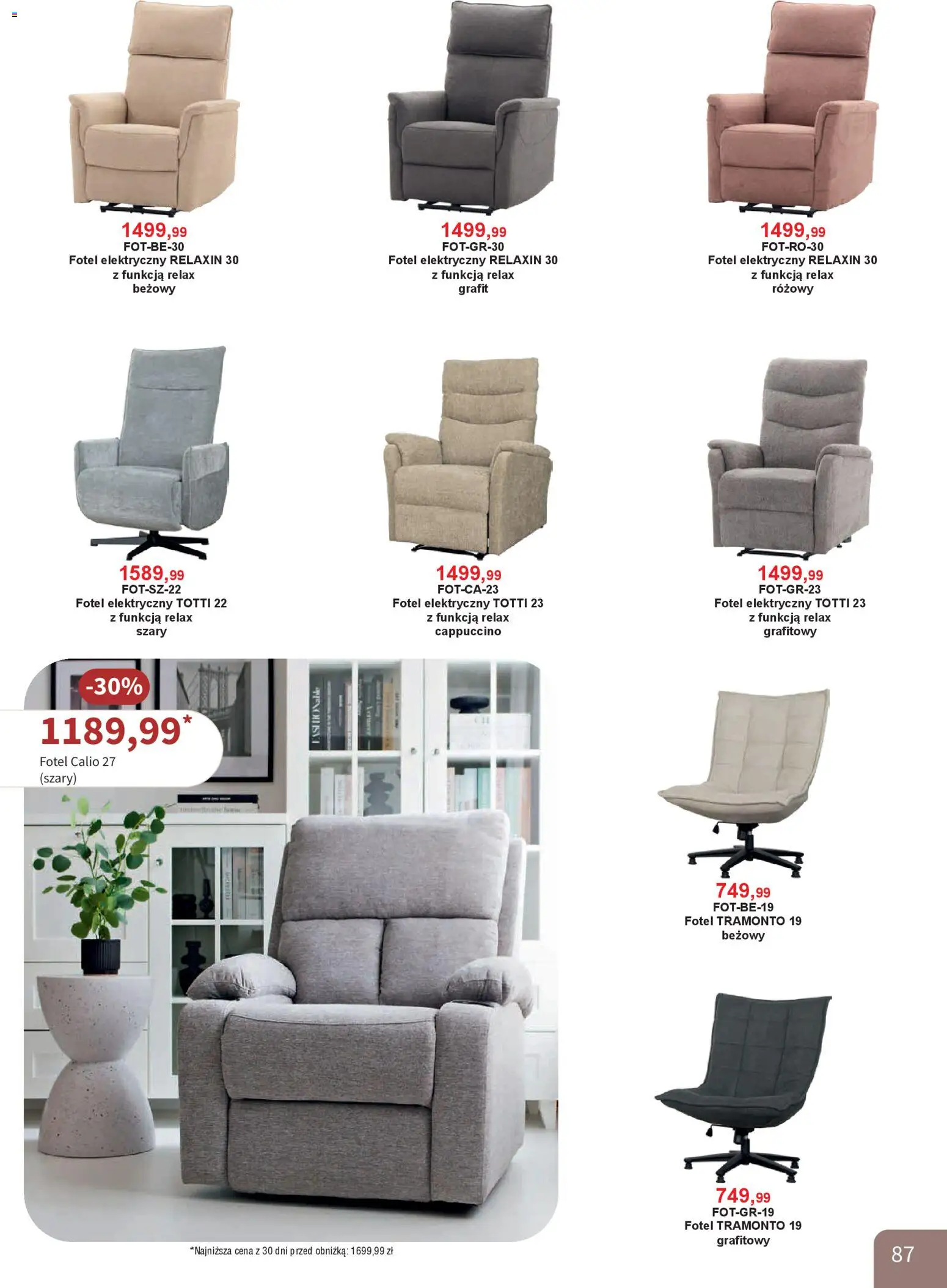 Bodzio Katalog od 01.04.2026 | Strona: 87 | Produkty: Cappuccino, Fotel