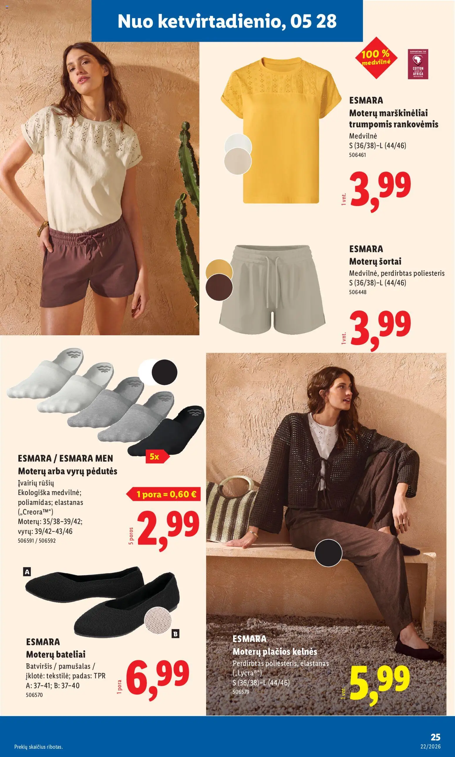LIDL akcijos nuo 25.05.2026 | Puslapis: 25 | Prekių: Marškinėliai, Kelnes, Šortai