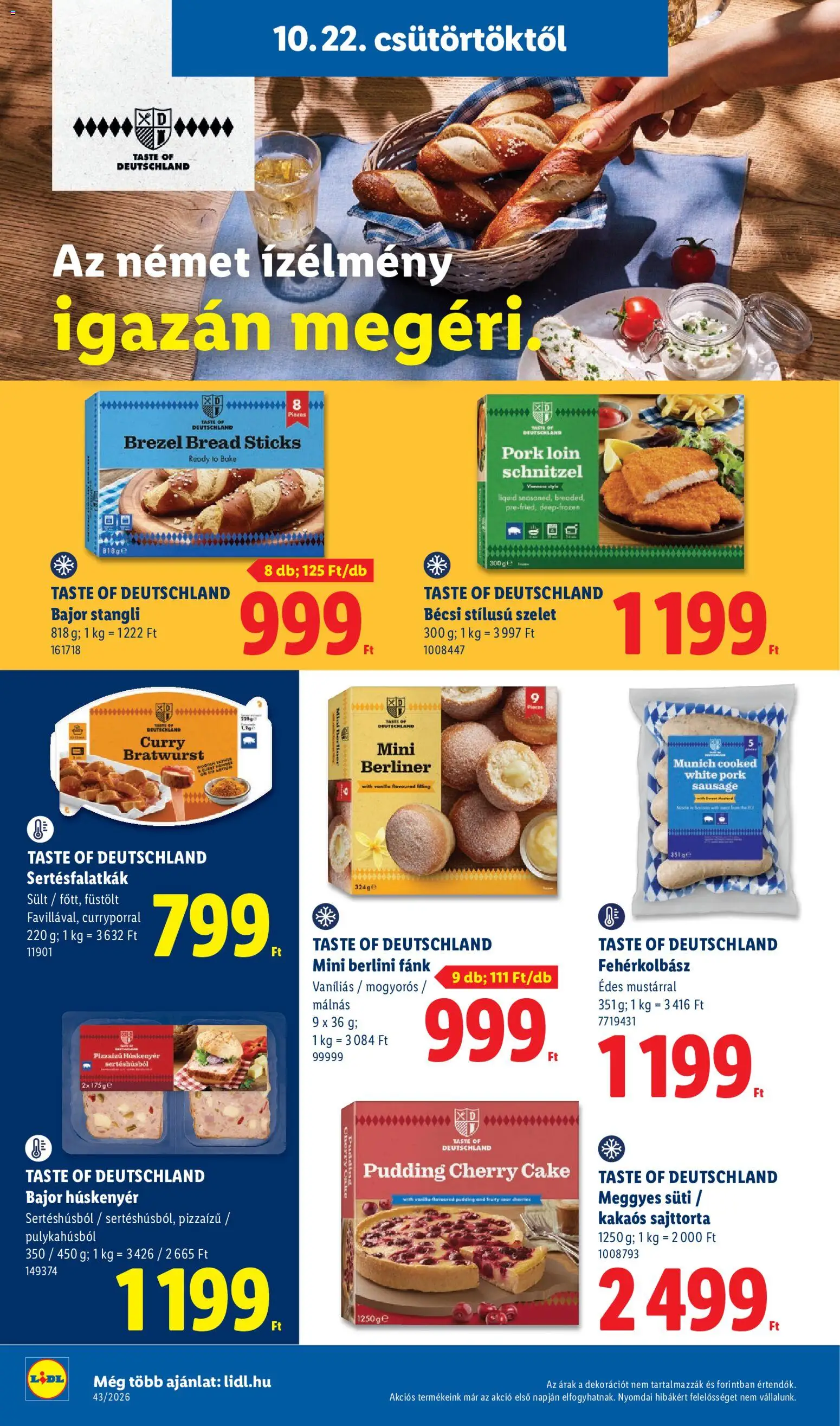 Lidl akciós ujság - amely érvényes a következő dátumtól: 2026.10.22. | Oldal: 30