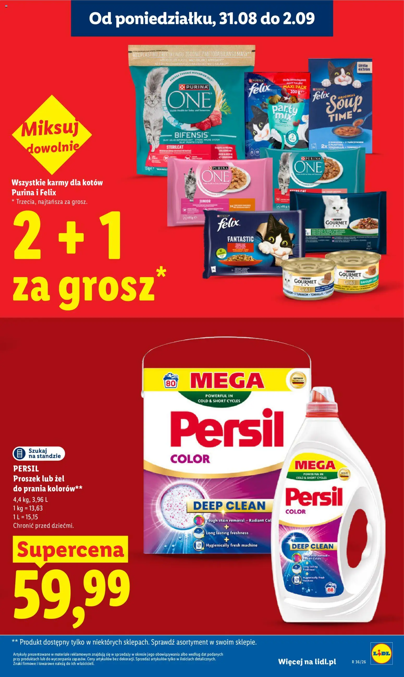 Lidl Polsko leták od 31.08.2026 | Strana: 23 | Produkty: Felix, Gourmet, Purina, Persil