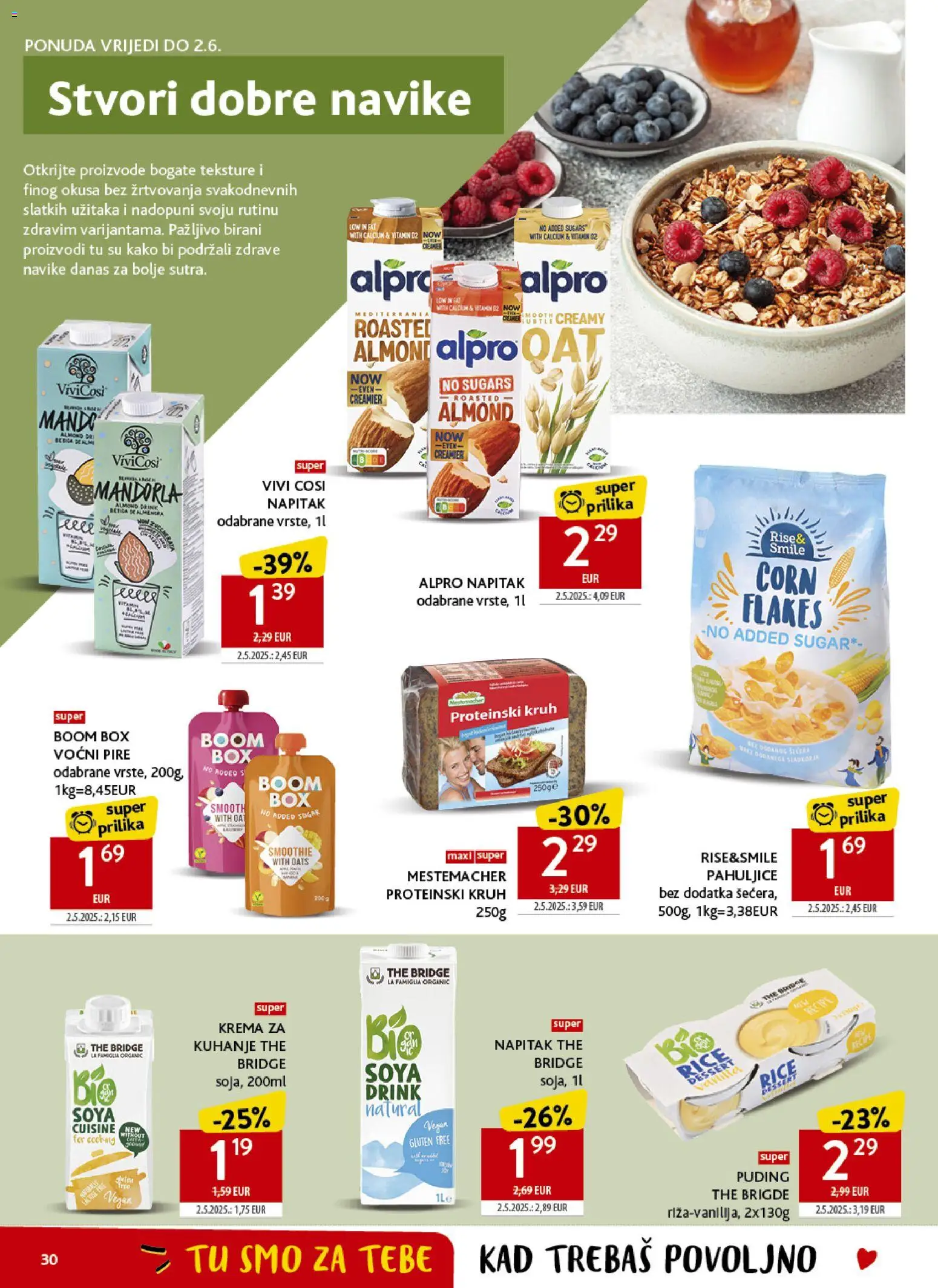 Konzum katalog | vrijedi od 20.05.2026 | Stranica: 30 | Proizvodi: Puding, Krema, Pahuljice, Smoothie