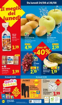 Anteprima del volantino Lidl volantino valido a partire dal 20/08/2026 | Pagina: 48 | Prodotti: Brioche, Mele, Patate, Macarons