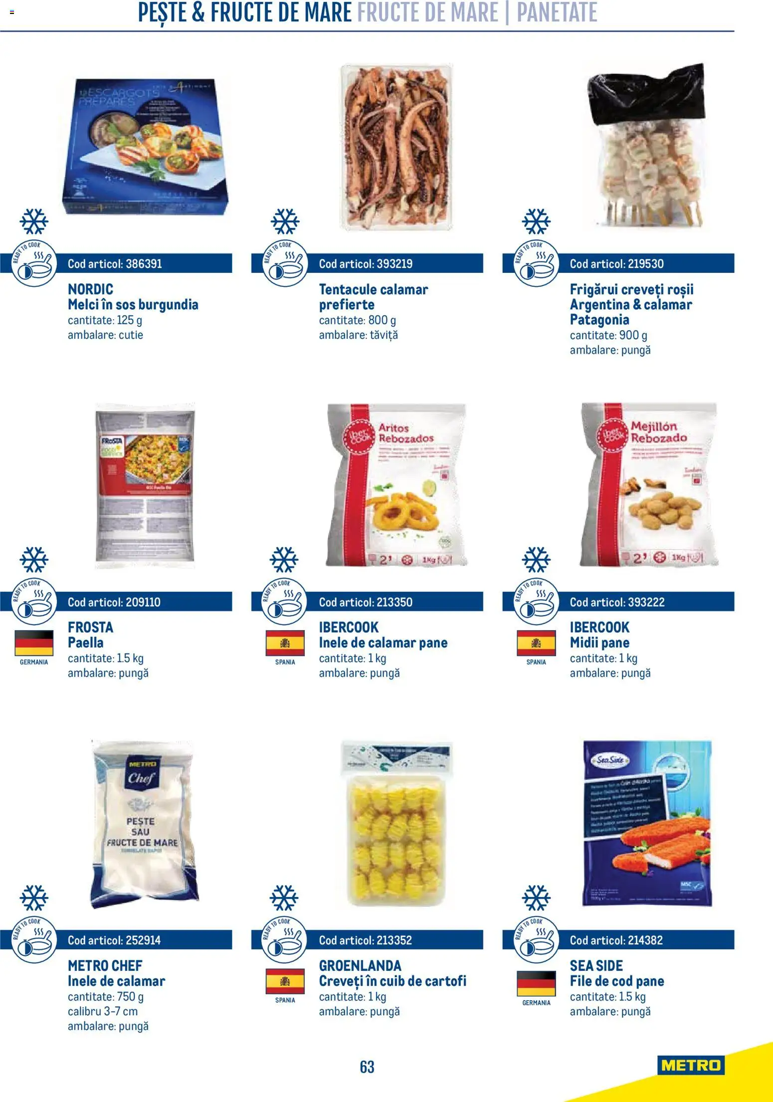 Noul catalog Metro – valabil de la 21.04.2026 | Pagină: 63 | Produse: Cutie, Best, File de Cod, Cartofi