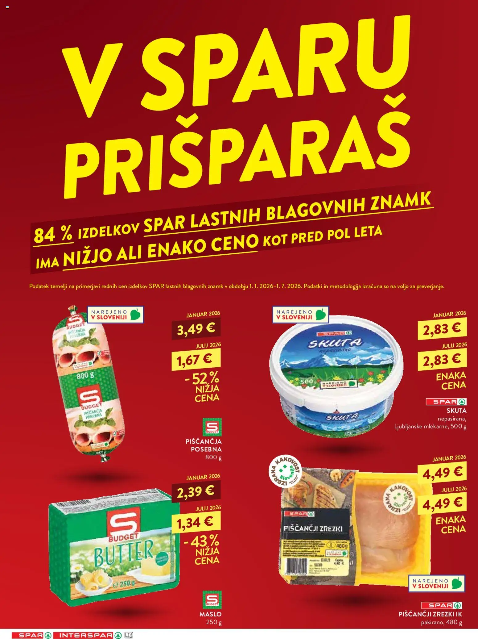 Novi Spar katalog ponudbe – veljaven od 19.08.2026 | Stran: 4 | Izdelki: Maslo, Zrezki, Skuta
