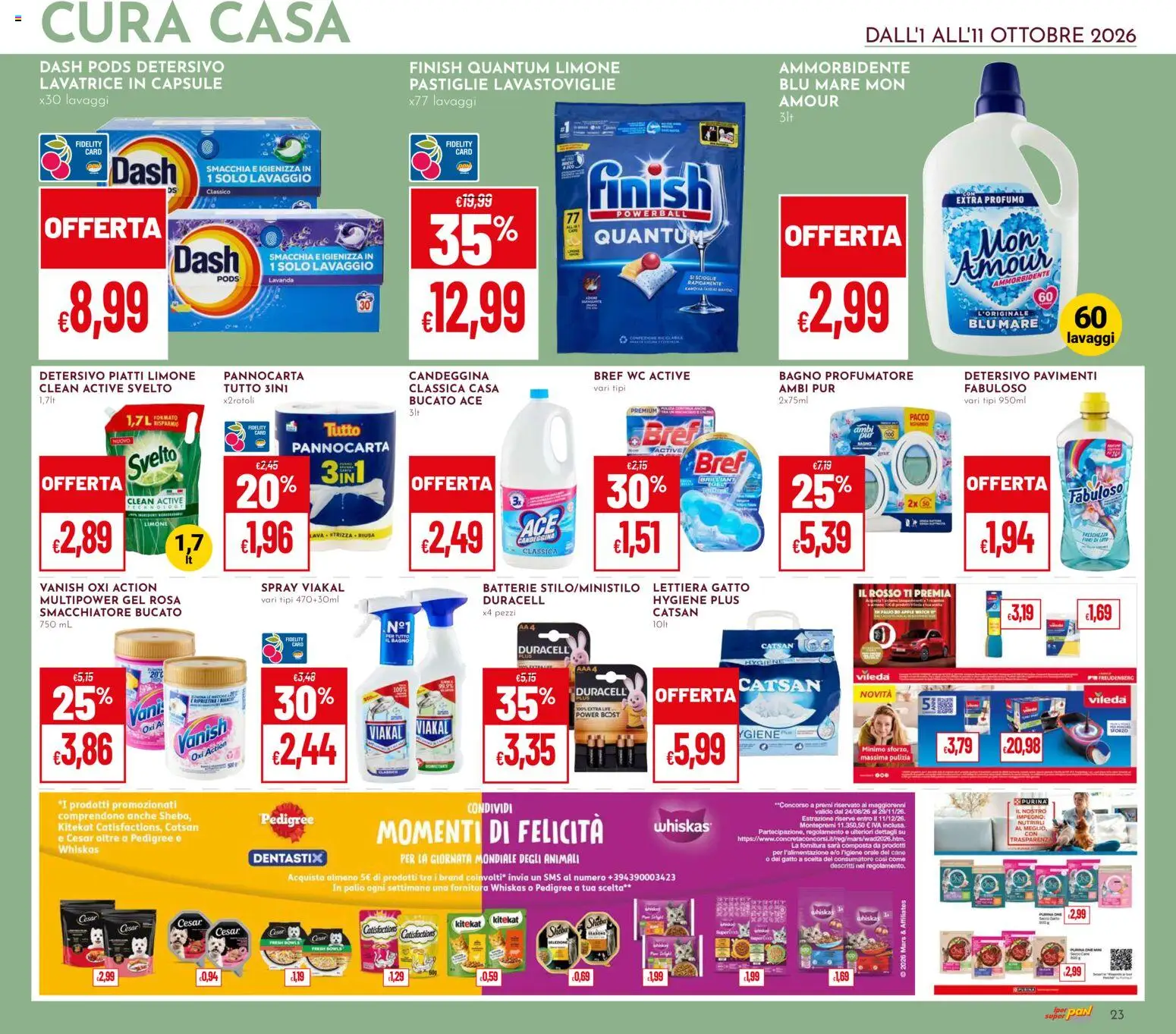 Volantino Pan del 01/10/2026 | Pagina: 23 | Prodotti: Piatti, Limone, Lavanda, Bagno