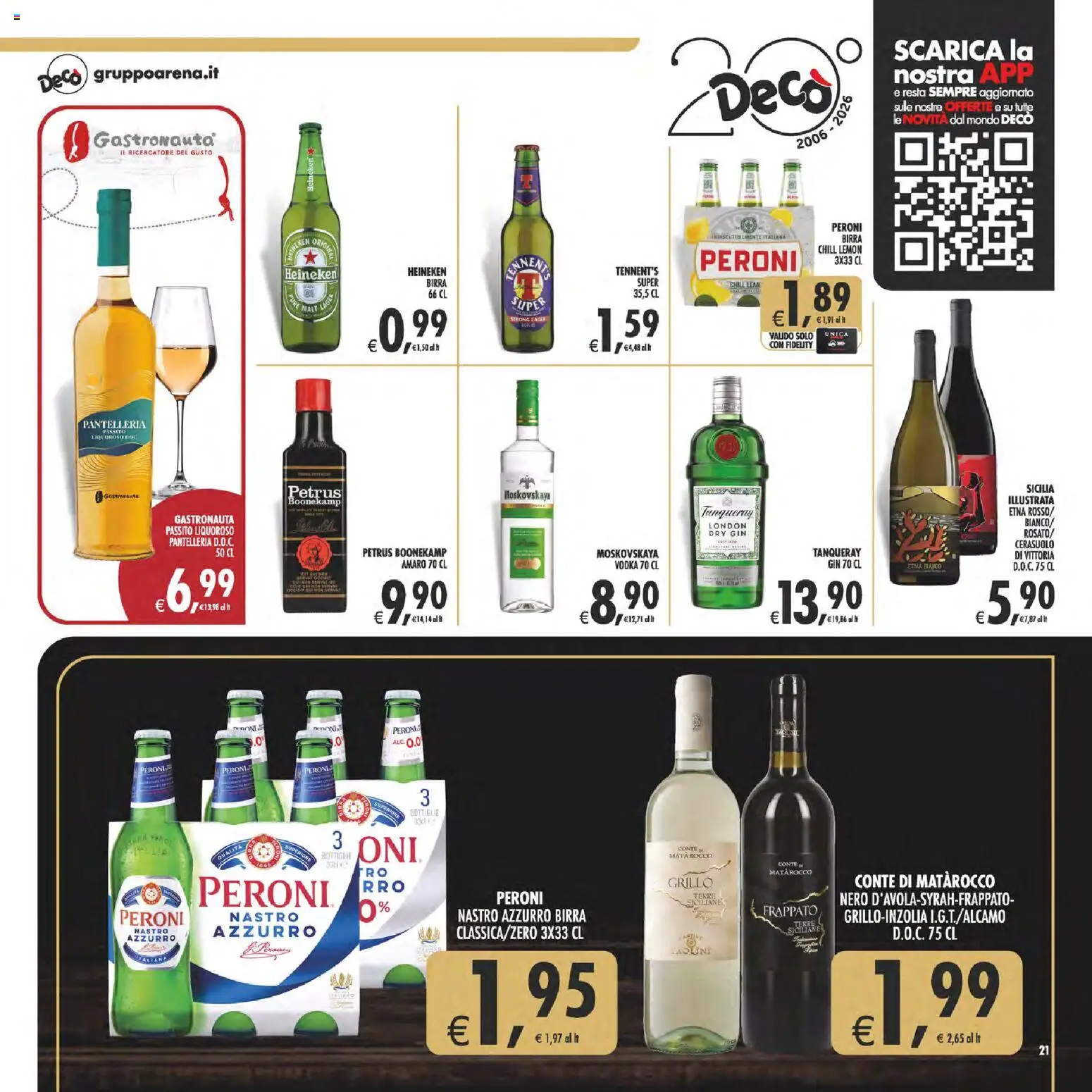 Volantino Decò del 31/07/2026 | Pagina: 21 | Prodotti: Gin, Vodka, Heineken, Amaro