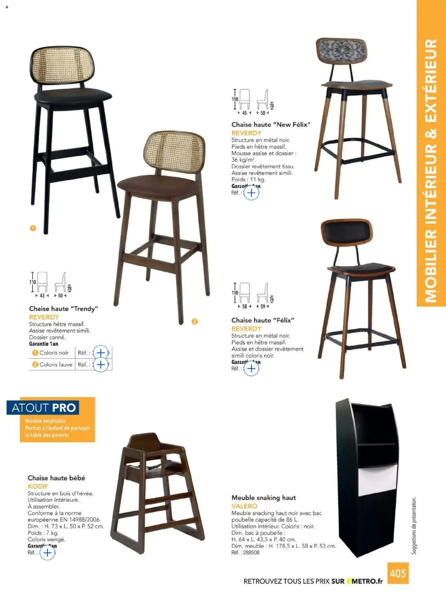 {H1} | Page: 405 | Produits: Chaise haute, Poids, Mousse, Table