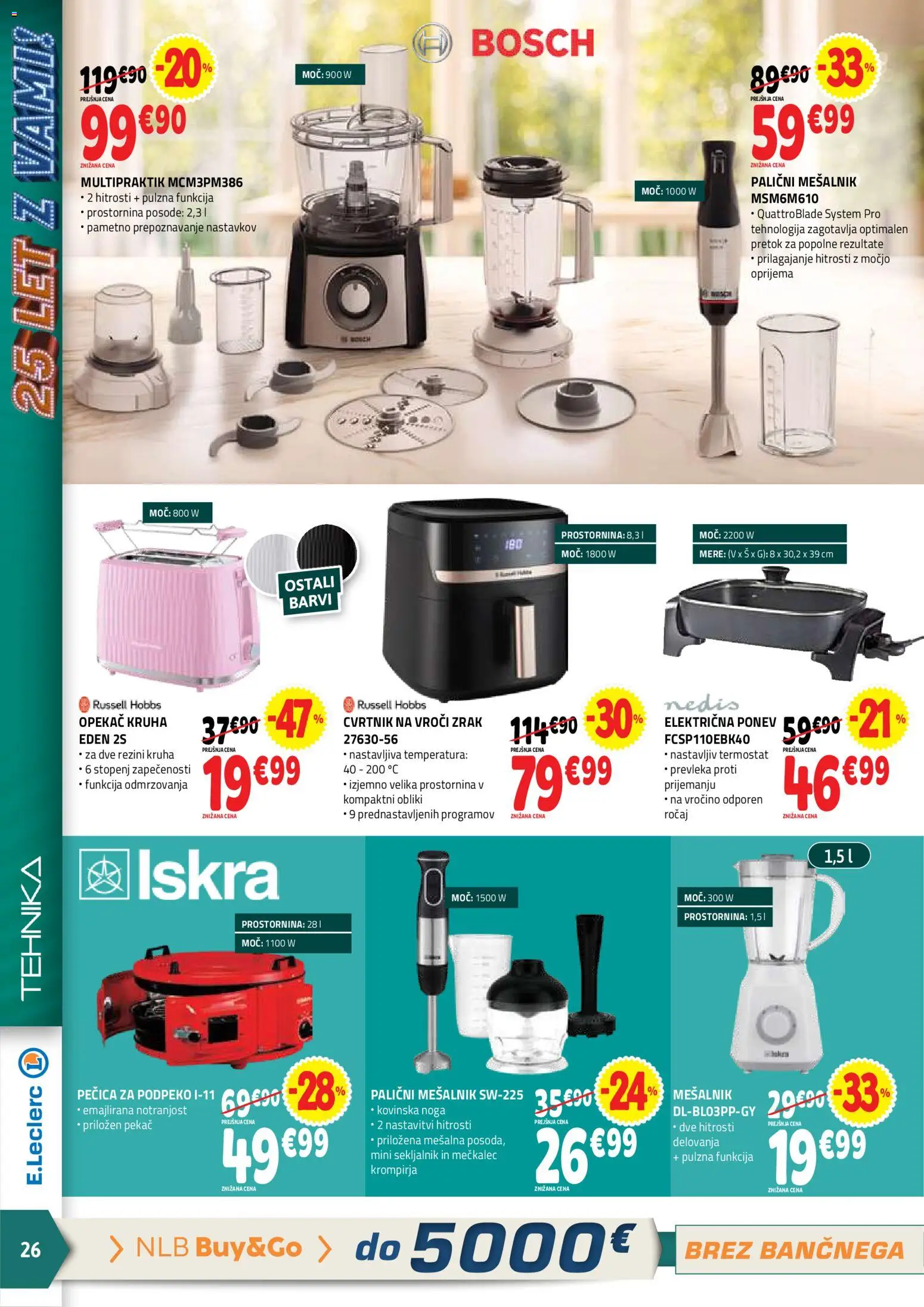 Novi E.leclerc katalog ponudbe – veljaven od 19.08.2026 | Stran: 26 | Izdelki: Mesalnik, Pecica, Termostat, Prevleka