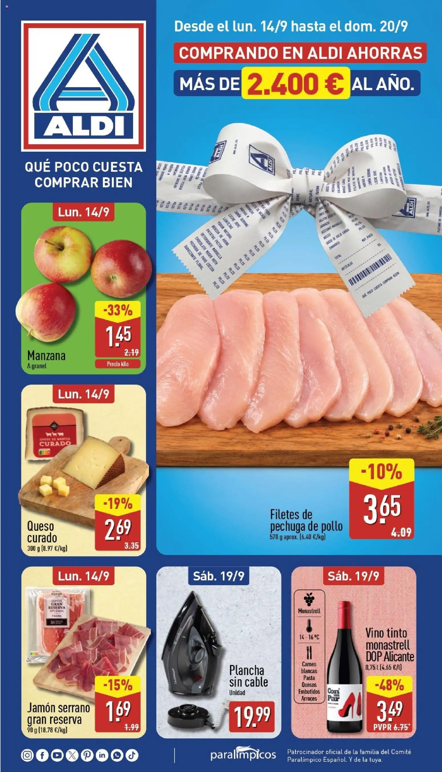 Aldi folleto Península │ válido desde el 14/09/2026 | Página: 1