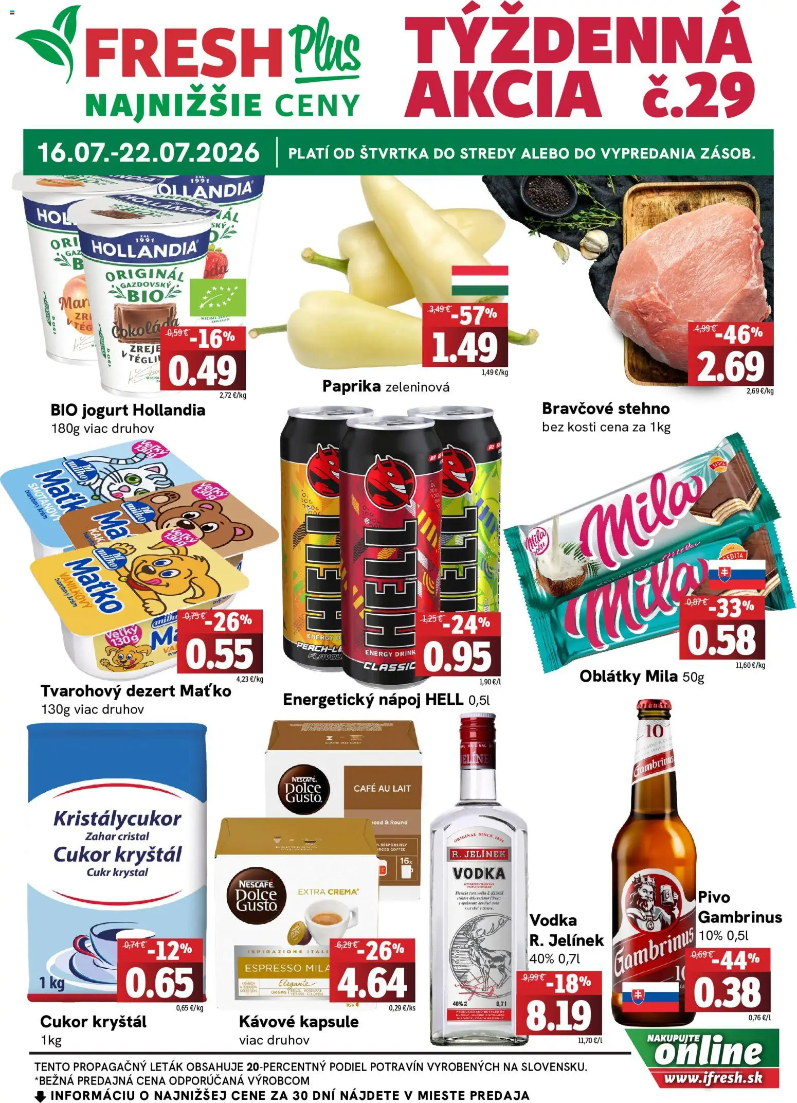 Fresh Leták od 16.07.2026 → Potraviny online catalogue cover