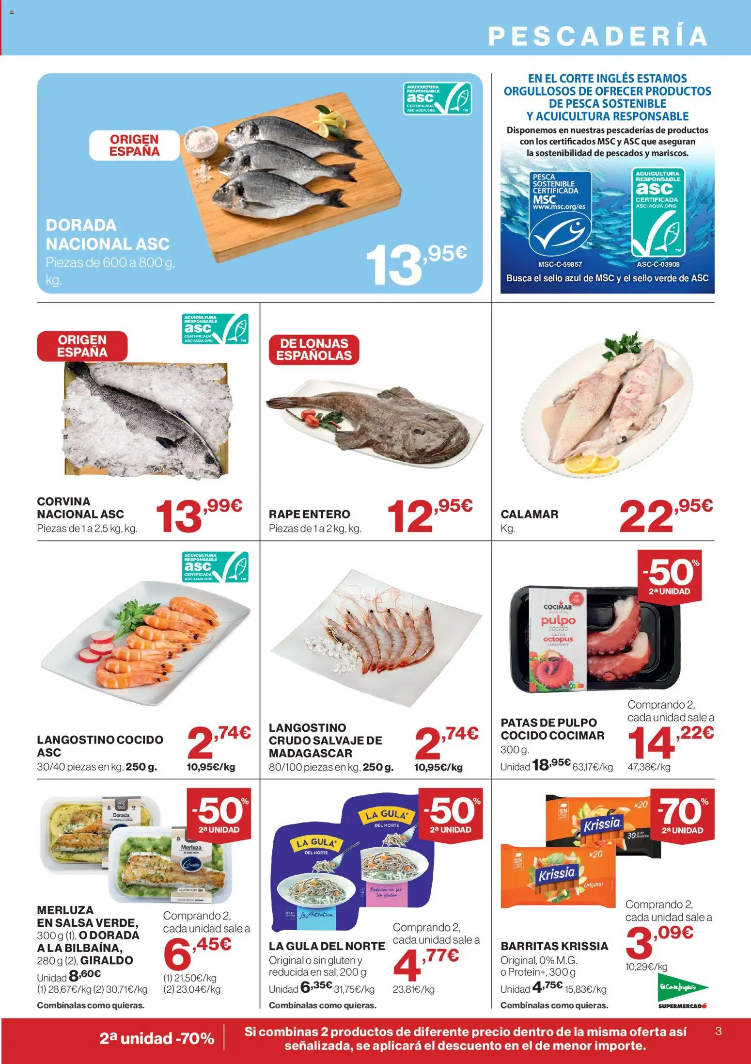 El Corte Inglés ofertas │ válido desde el 21.05.2026 | Página: 3 | Productos: Langostino