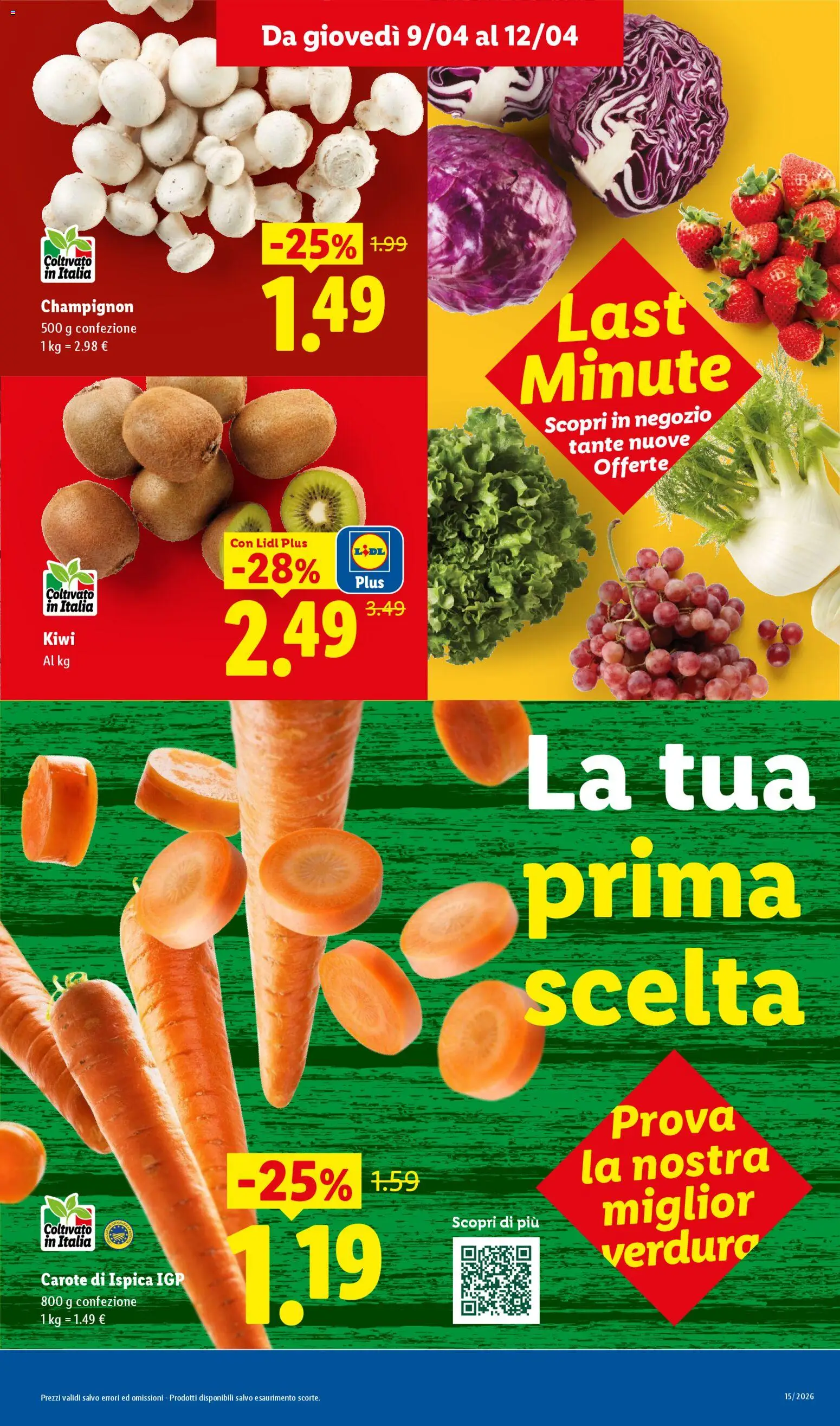 Volantino Lidl del 09.04.2026 | Pagina: 5 | Prodotti: Kiwi, Carote