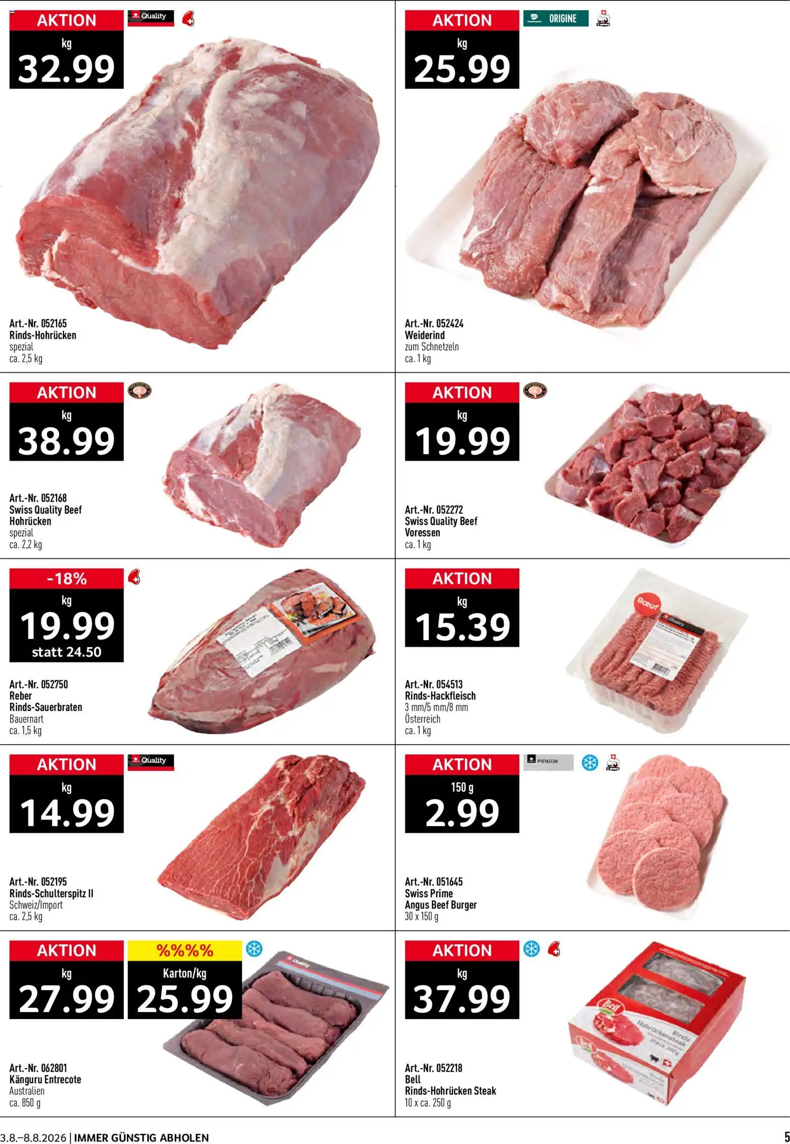 Prodega aktionen – gültig ab 03.08.2026 | Seite: 5 | Produkte: Burger