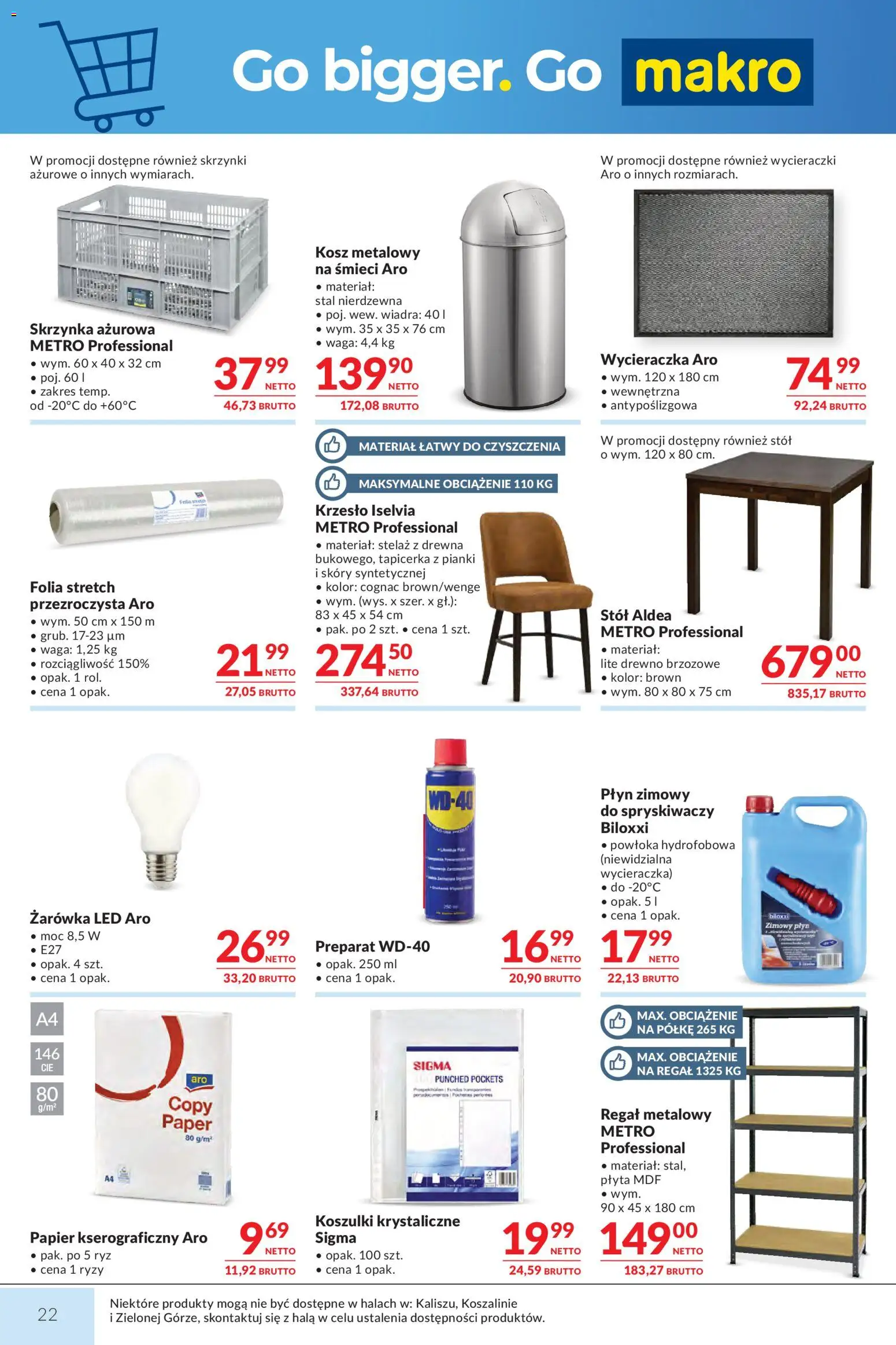 Makro gazetka od 27.10.2026 | Strona: 19 | Produkty: Krzesło, Folia, Ryż, Regał