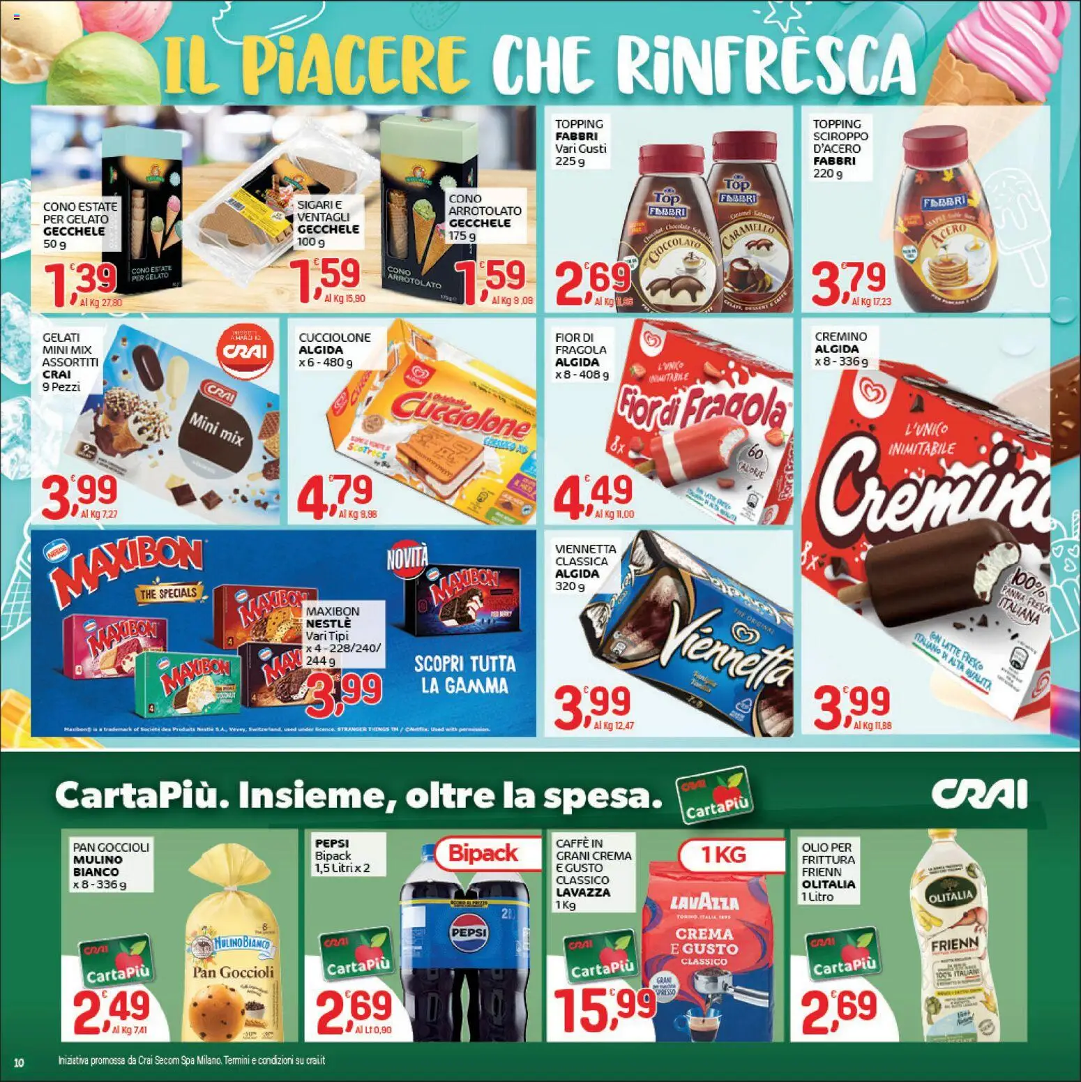 Volantino CRAI del 14.05.2026 | Pagina: 10 | Prodotti: Caffè, Latte, The, Topping
