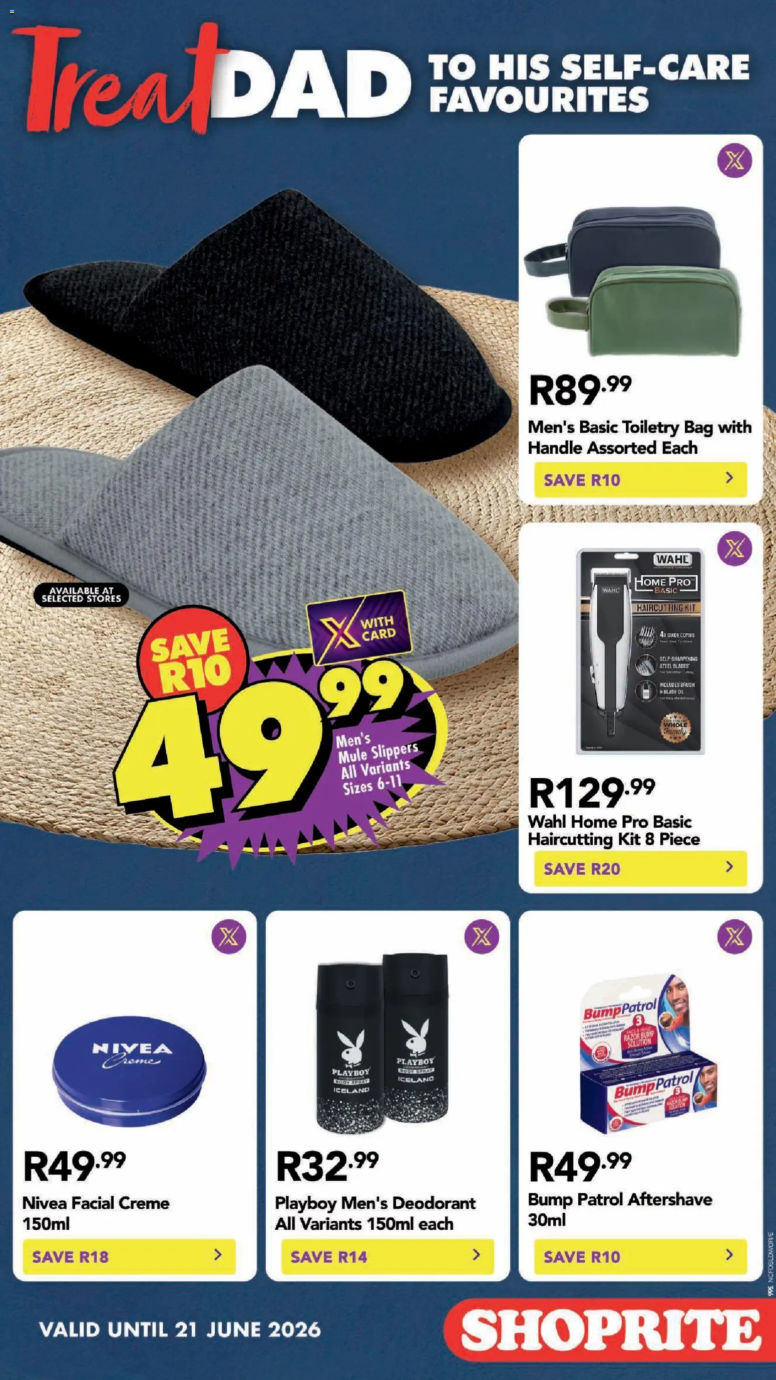 New Shoprite catalogue – valid from 15.06.2026 | Page: 3 | Products: Slippers, Bag, Cream, Deodorant