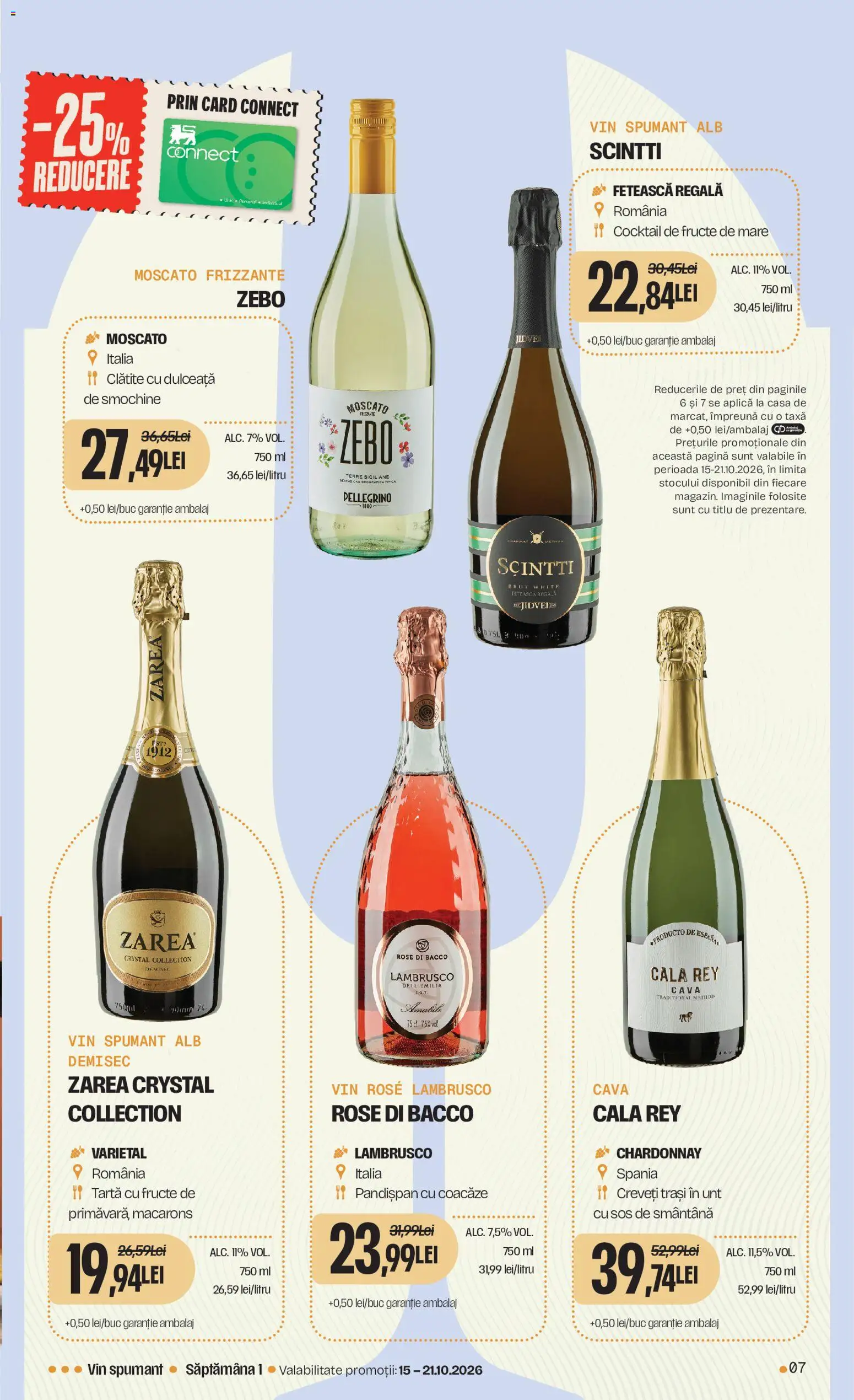 Noul catalog Mega Image – valabil de la 15.10.2026 | Pagină: 7 | Produse: Vin spumant, Unt, Vin, Sos
