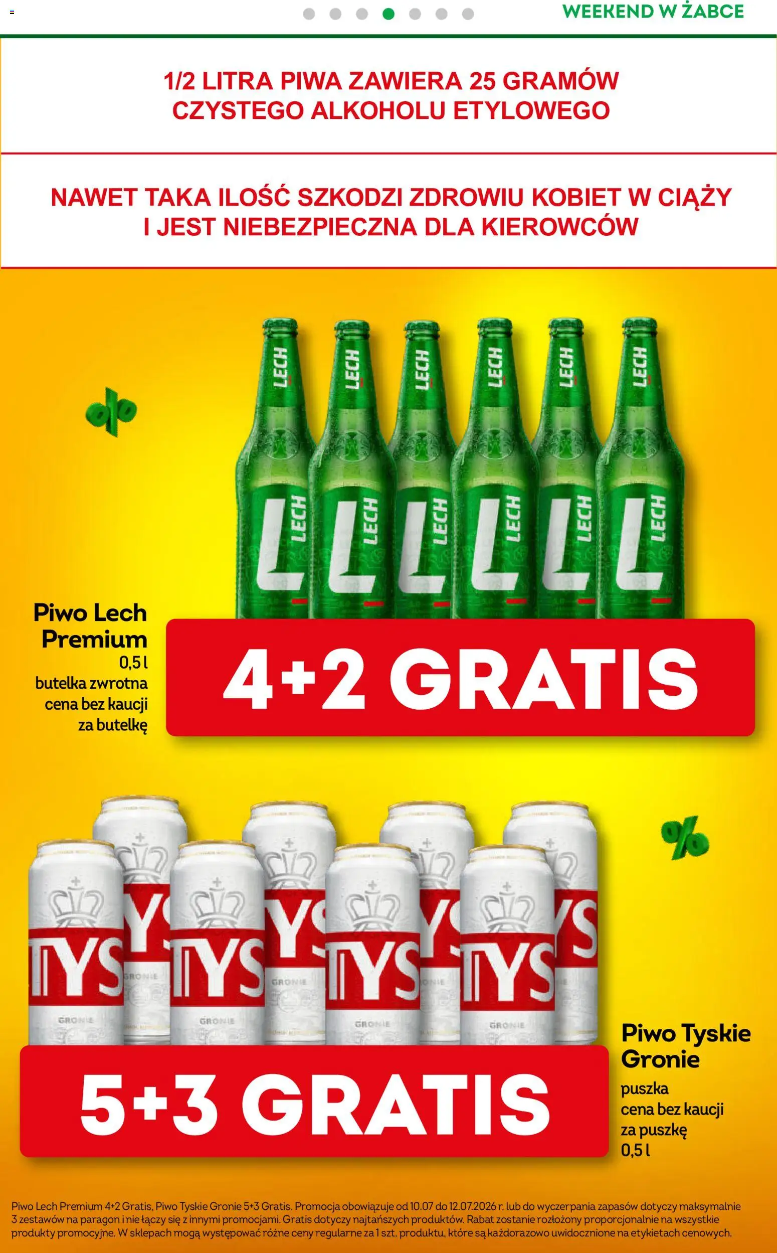 Żabka gazetka - Weekendowe promocje od 10.07.2026 | Strona: 5 | Produkty: Tyskie, Piwo