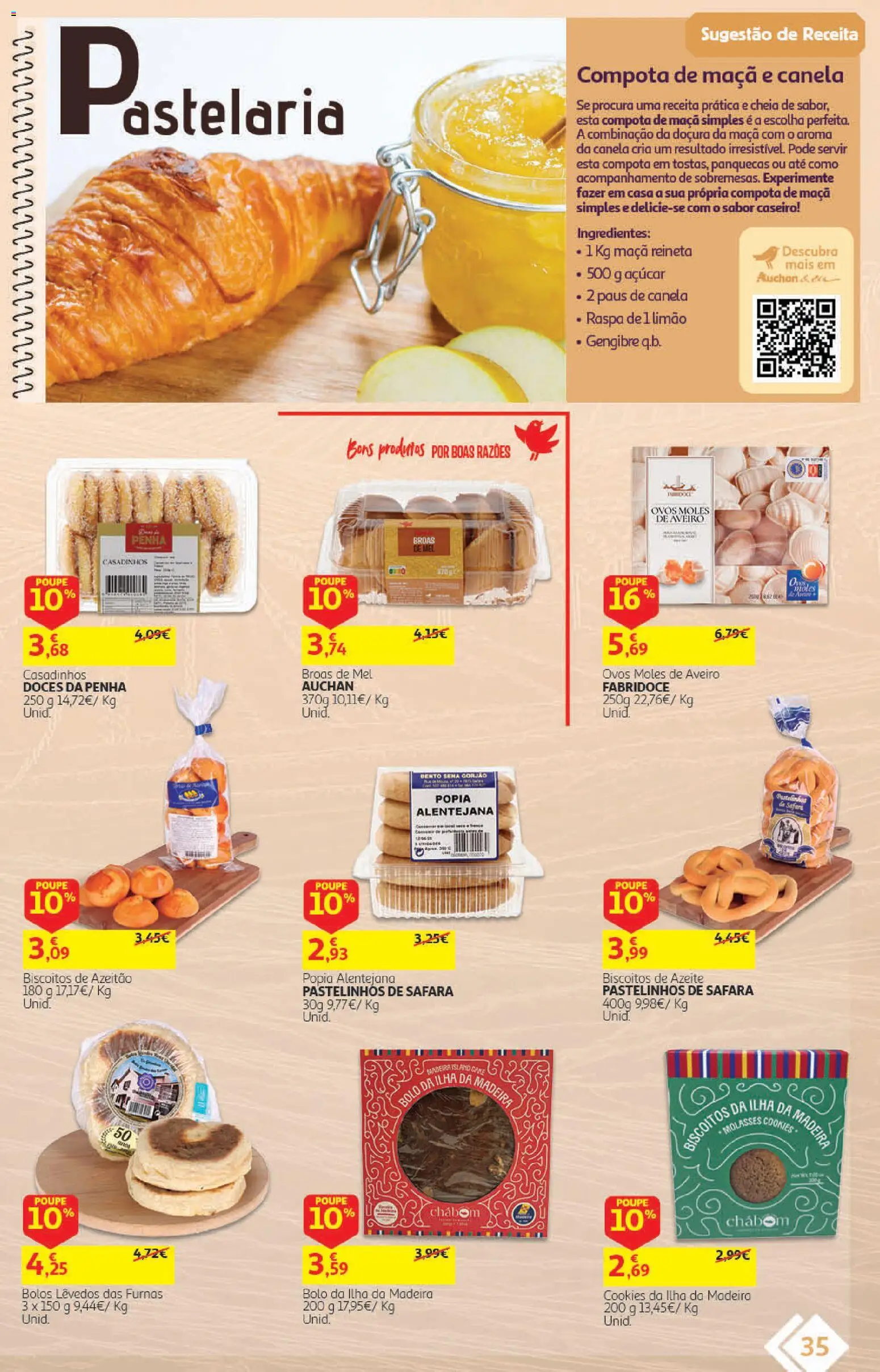 Auchan folheto - Vinhos │ válido de 22/09/2026 | Página: 35 | Produtos: Azeite, Panquecas, Canela, Açúcar