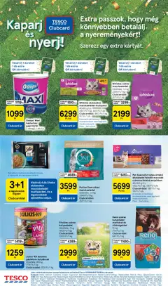 Tesco aktuális akciós újság - amely érvényes a következő dátumtól: 18.06.2026 | Oldal: 32 | Termékek: Egér, Purina one, Whiskas, Pástétom