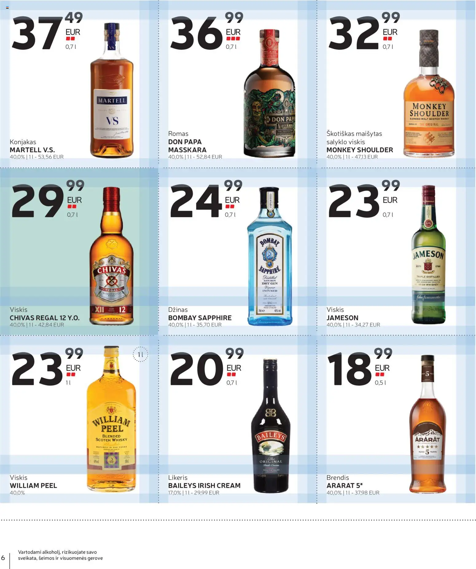 Rimi akcijos nuo 16.06.2026 | Puslapis: 6 | Prekių: Viskis, Džinas