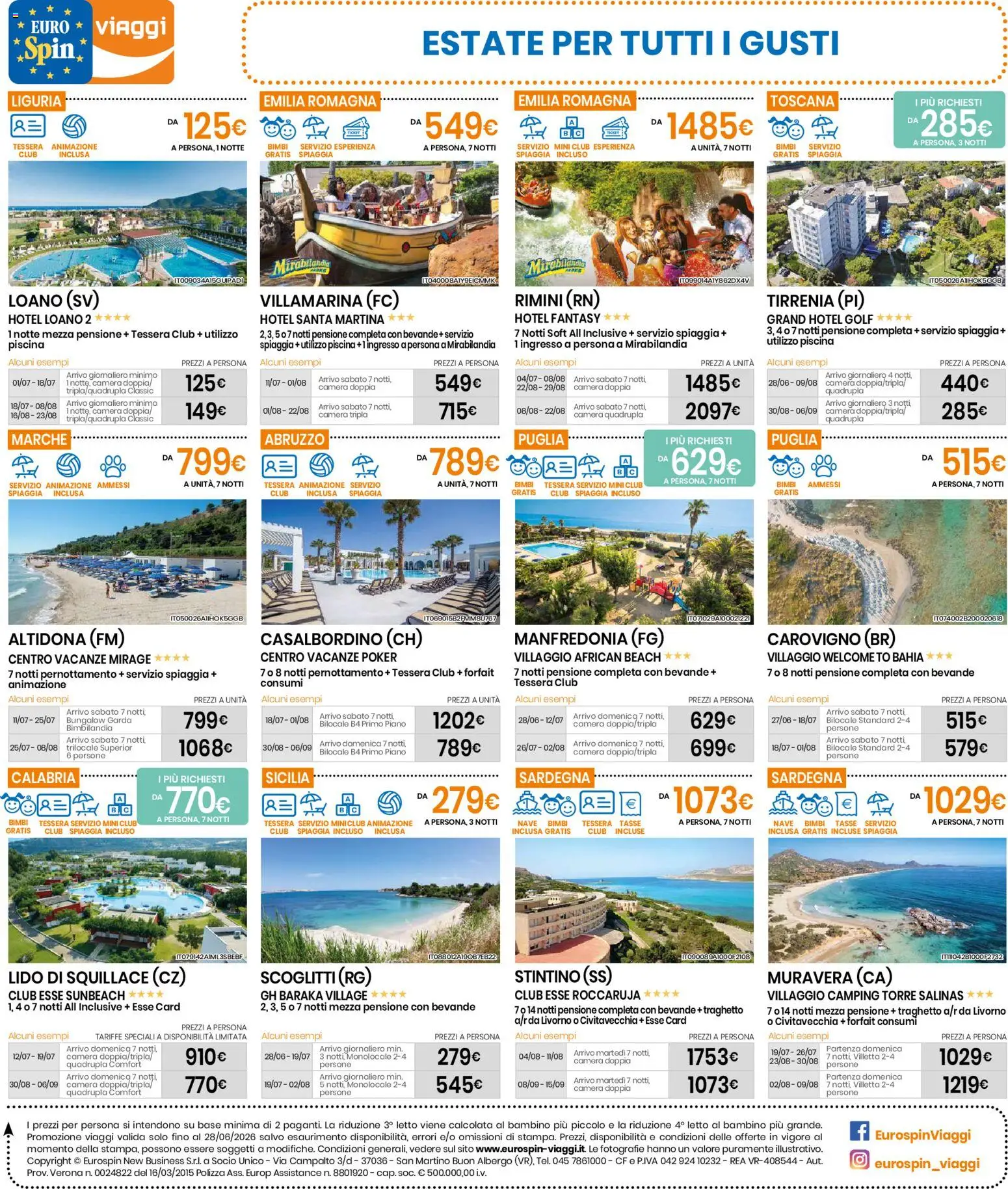 Volantino Eurospin del 18.06.2026 | Pagina: 16 | Prodotti: Piscina, Letto