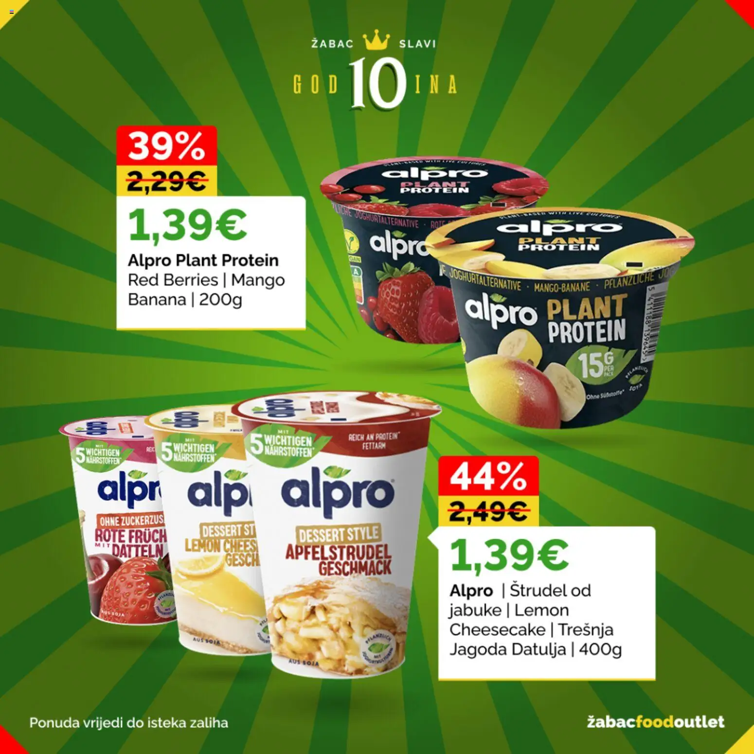 Žabac katalog | vrijedi od 01.06.2026 | Stranica: 10 | Proizvodi: Jabuke, Alpro, Mango, Datulja