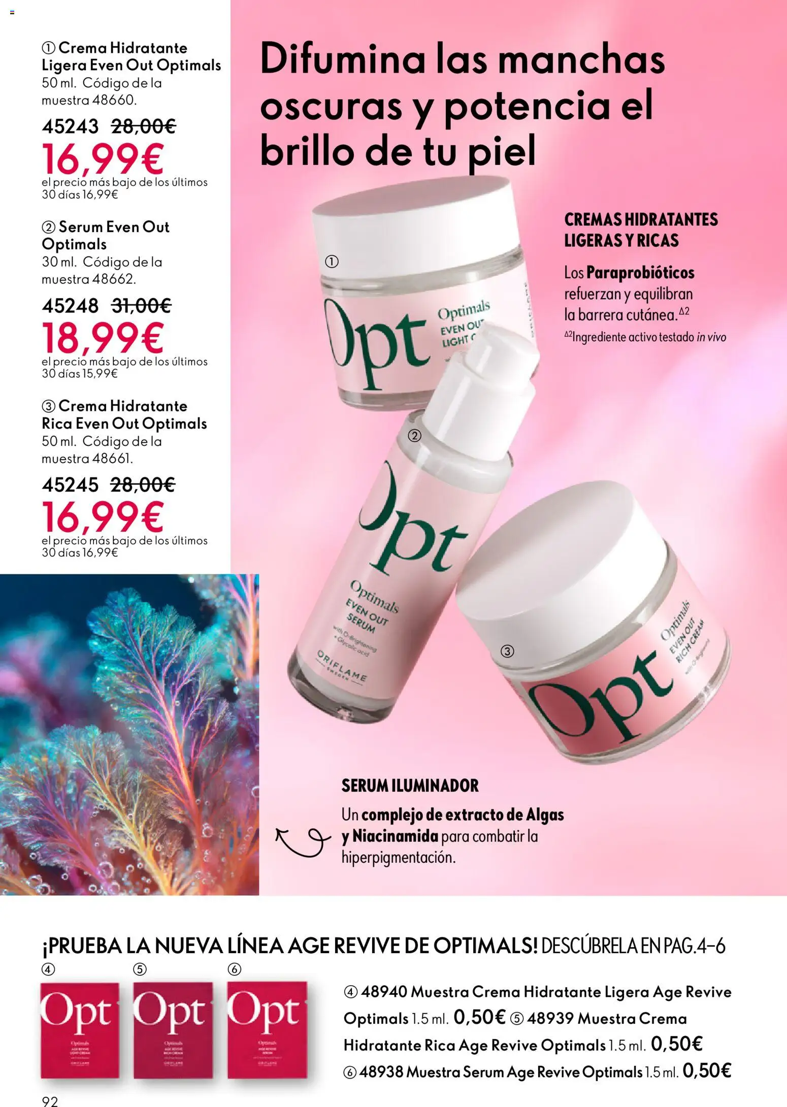 Oriflame - Catálogo Campaña 4 │ válido desde el 11.03.2026 | Página: 92 | Productos: Iluminador, Sérum, Crema, Crema hidratante