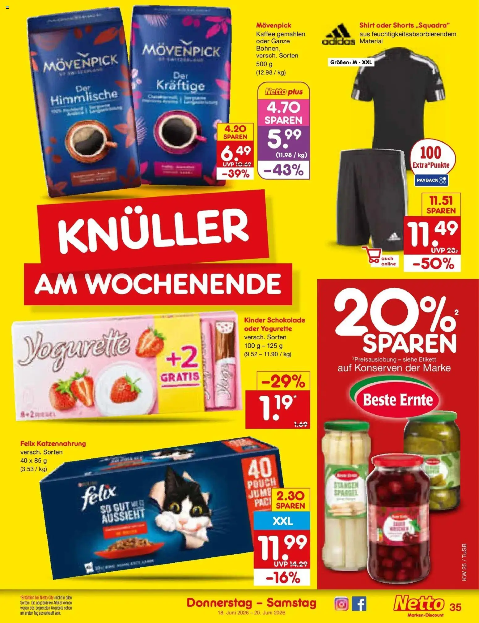 Netto Marken-Discount Prospekt Lahr-Langenwinkel – gültig ab 14.06.2026 | Seite: 47 | Produkte: Shirt, Kinder schokolade, Yogurette, Kaffee
