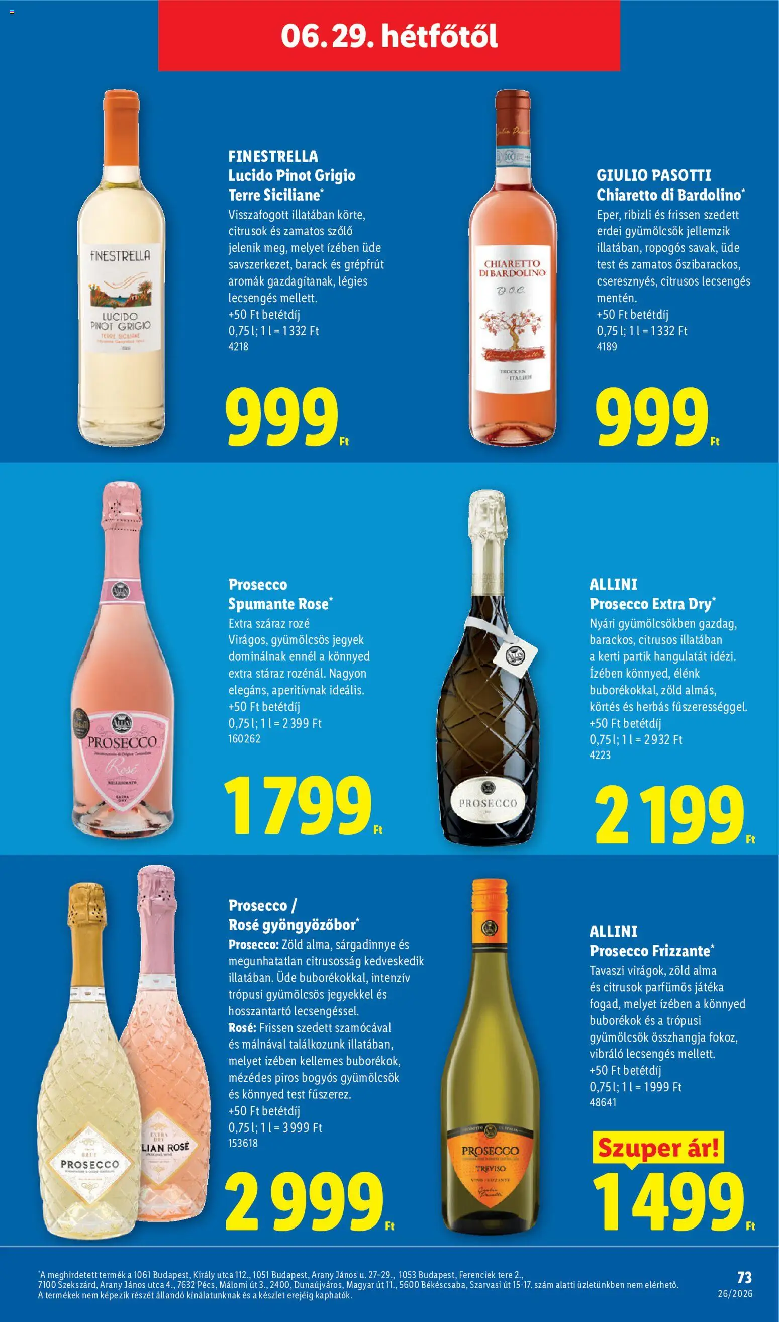 Lidl akciós ujság - amely érvényes a következő dátumtól: 25.06.2026 | Oldal: 73
