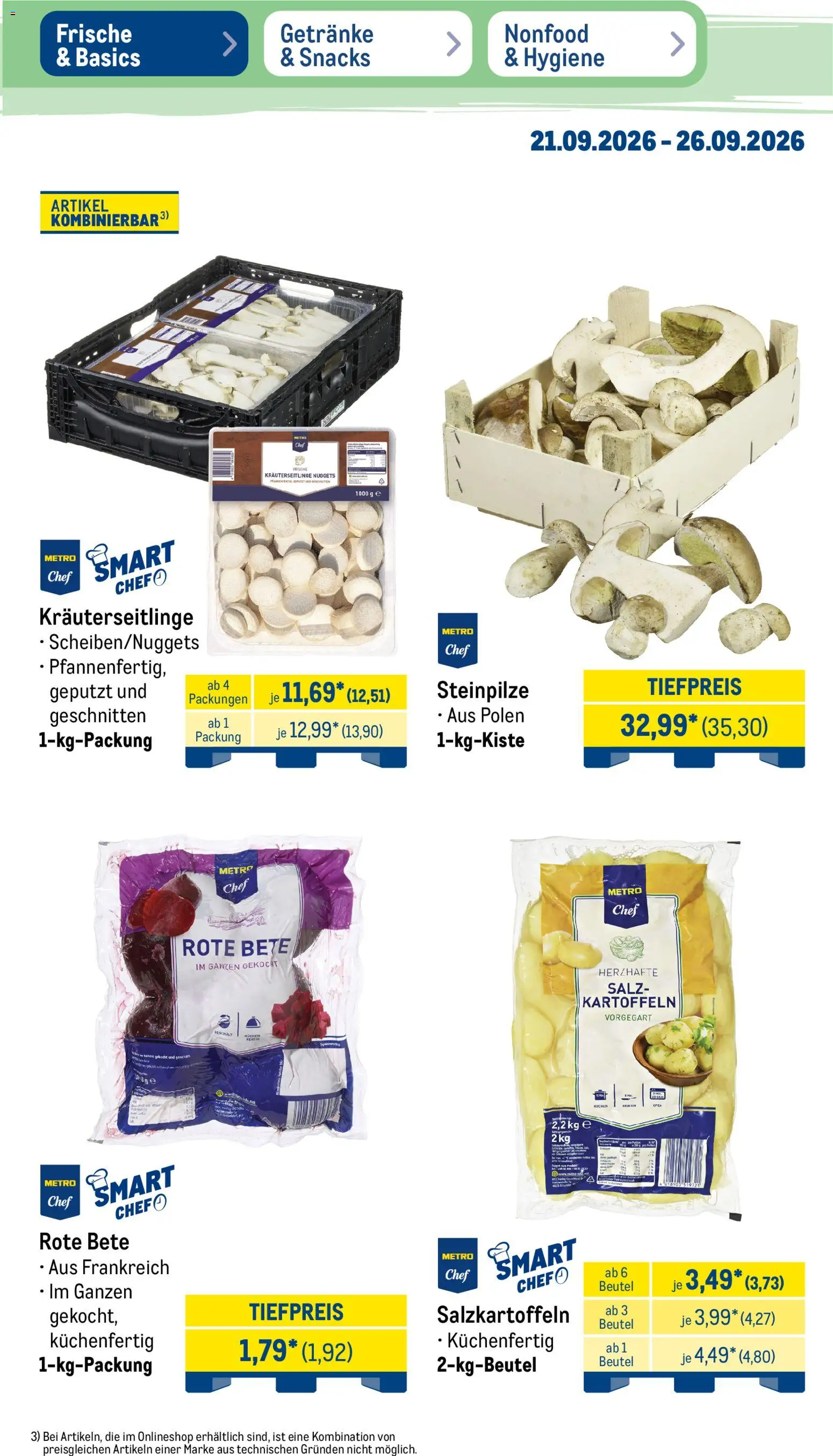 Metro NonFood-Angebote – gültig ab 21.09.2026 | Seite: 39 | Produkte: Kartoffeln, Salz