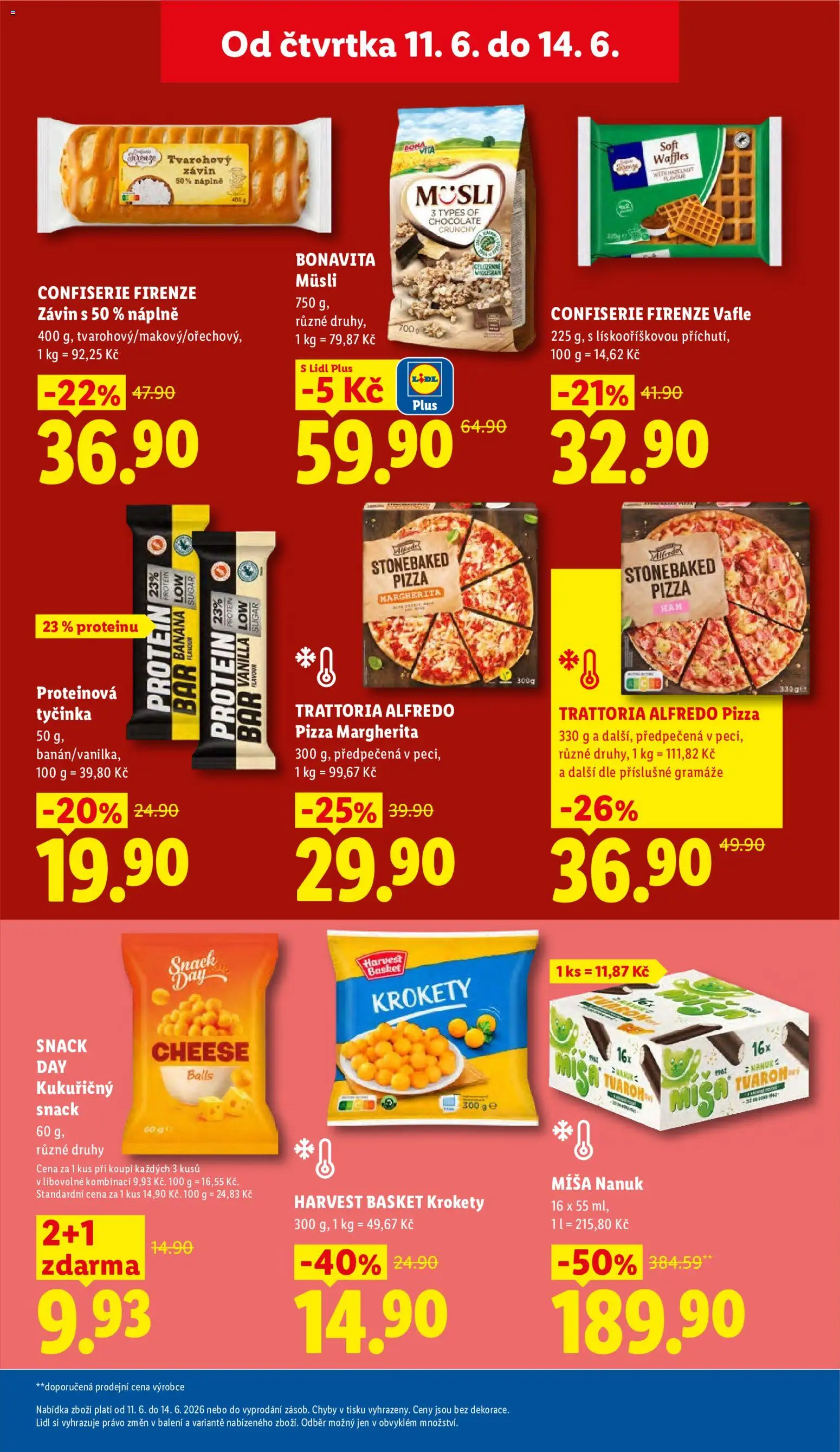 Lidl leták od 11.06.2026 | Strana: 31 | Produkty: Nanuk, Pizza, Protein bar, Müsli