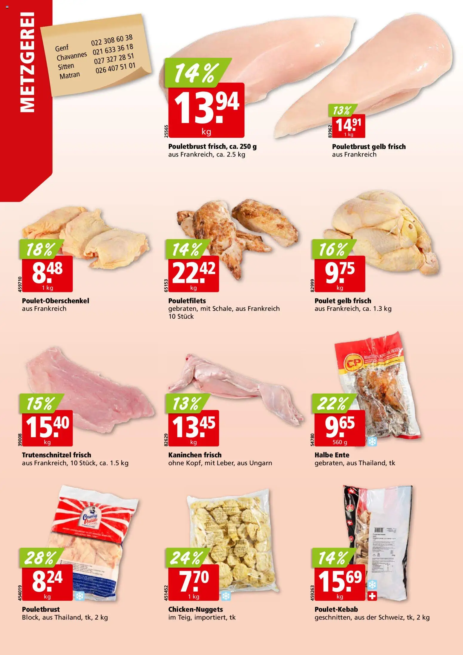 Aligro aktionen Chavannes, Matran, Genf, Sitten – gültig ab 03.08.2026 | Seite: 6 | Produkte: Pouletbrust