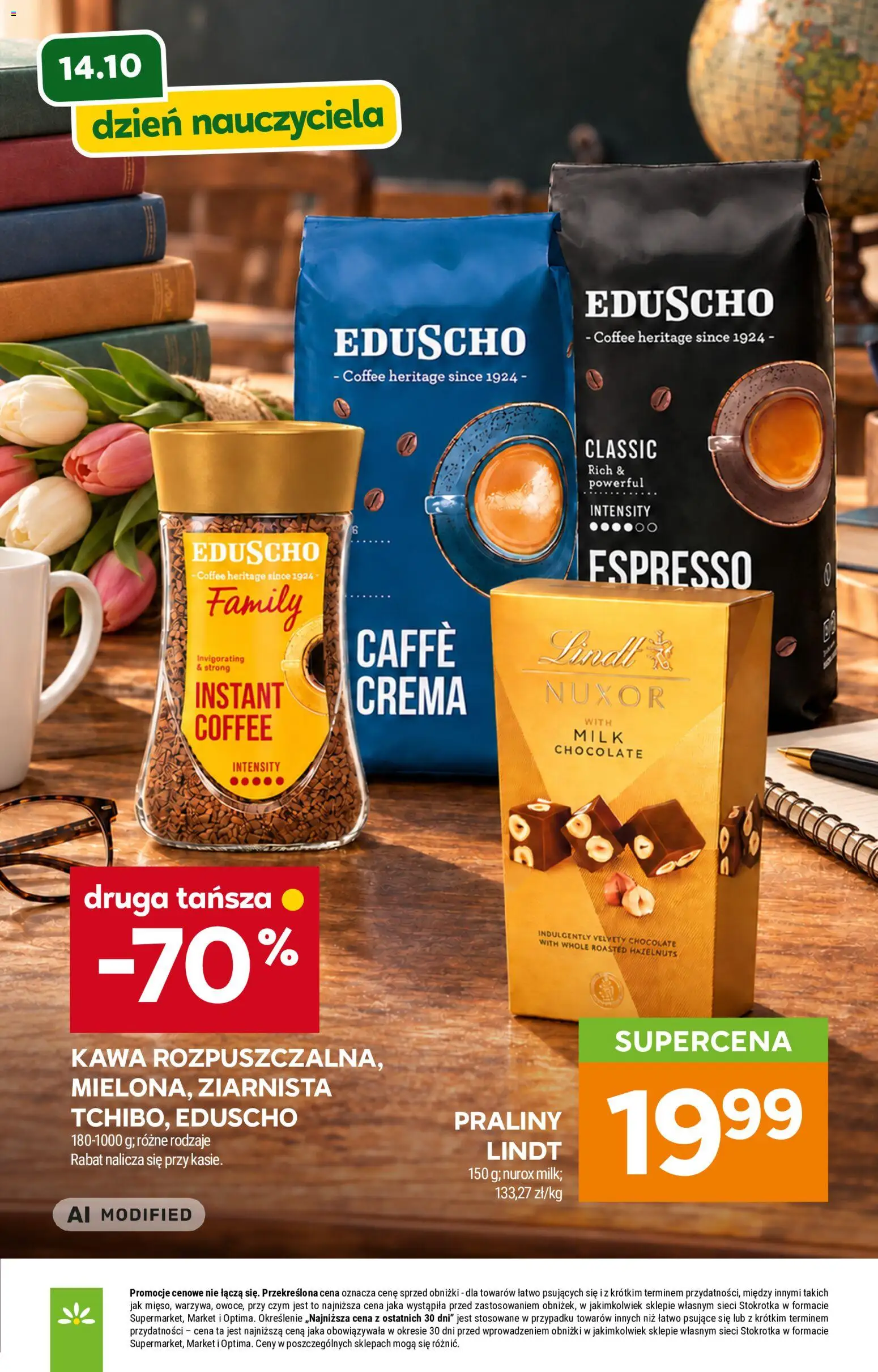 Stokrotka gazetka - Market od 08.10.2026 | Strona: 6 | Produkty: Lindt, Stokrotka, Praliny, Kawa