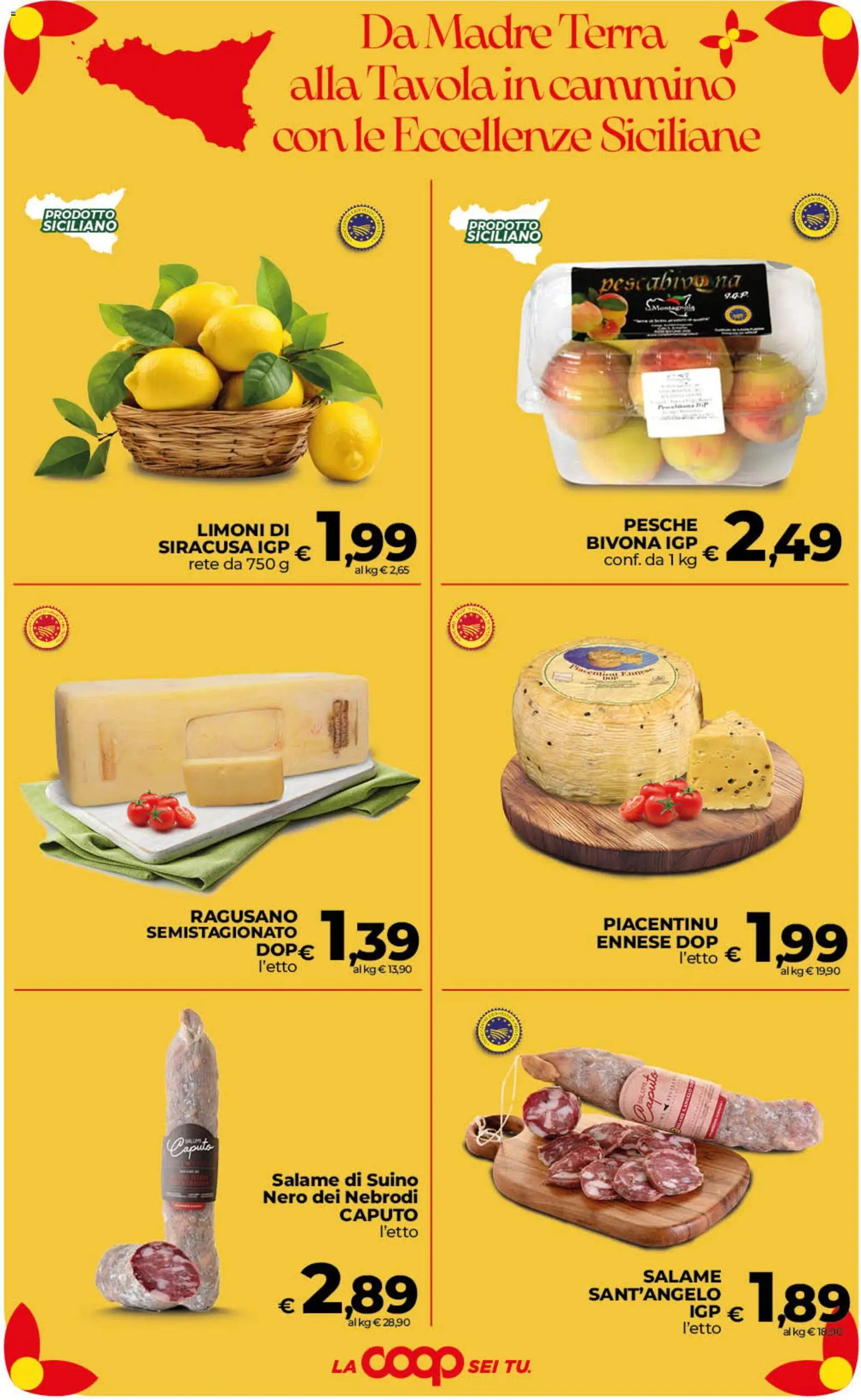 Volantino Ipercoop del 02/10/2026 | Pagina: 13 | Prodotti: Suino, Limoni, Pesche, Terra