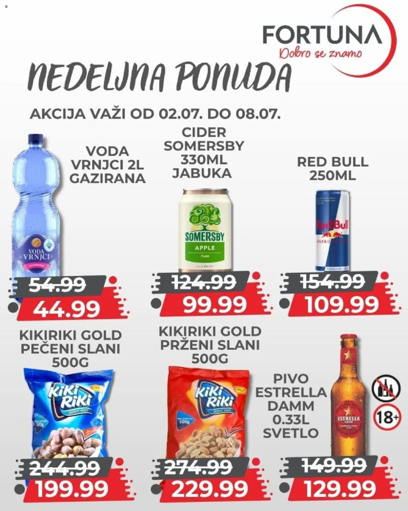 Fortuna Market katalog - važi od 02.07.2026 | Strana: 9 | Proizvode: Cider, Kikiriki, Red Bull, Pivo