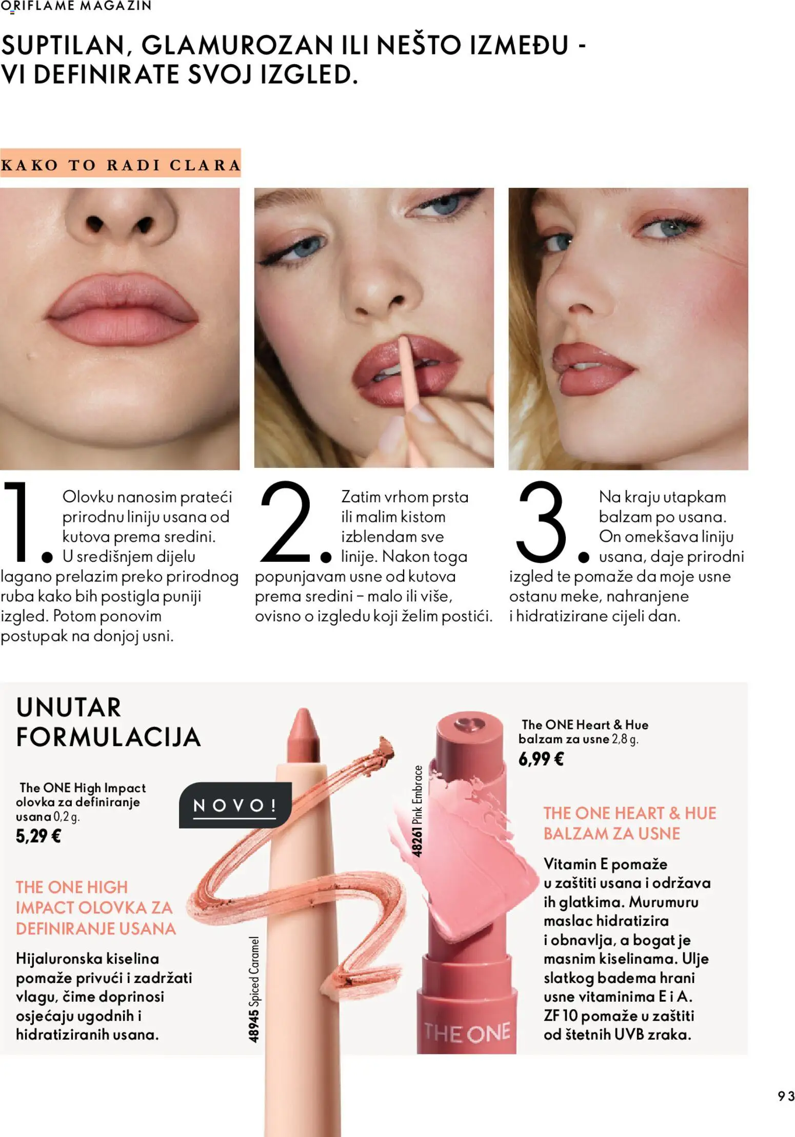 Oriflame katalog | vrijedi od 07.10.2026 | Stranica: 93 | Proizvodi: Balzam za usne, Maslac, Ulje