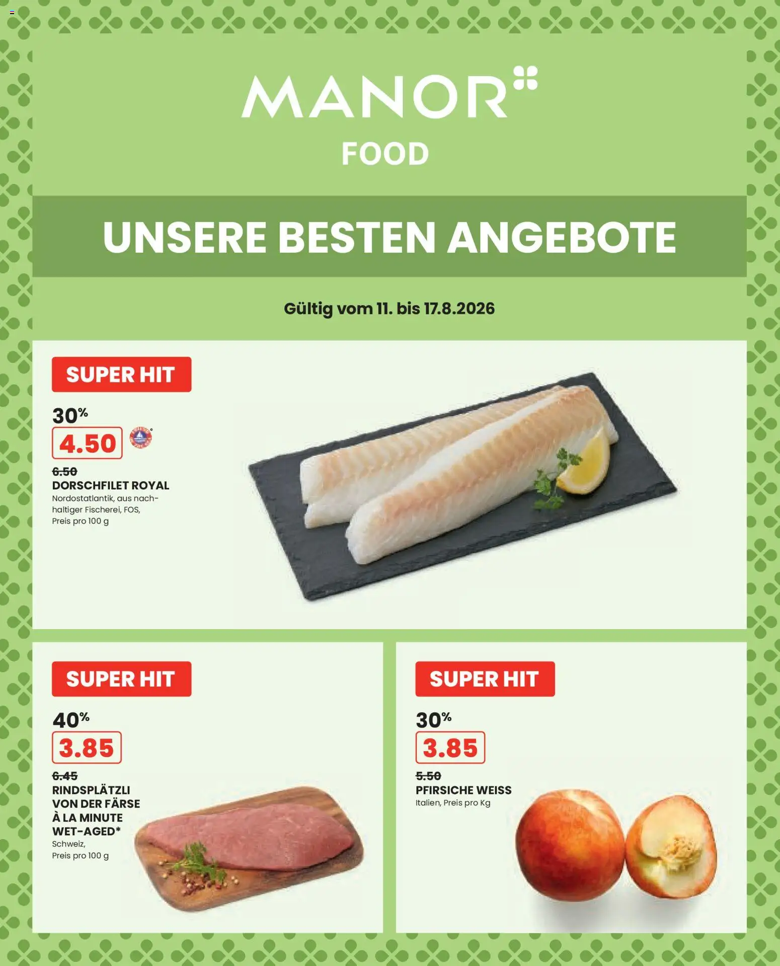 Manor aktionen – gültig ab 11.08.2026 | Seite: 1