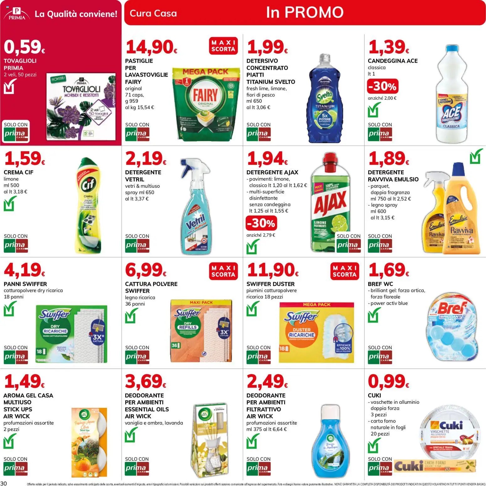 Volantino Basko del 13/10/2026 | Pagina: 30 | Prodotti: Limone, Lavastoviglie, Alluminio, WC