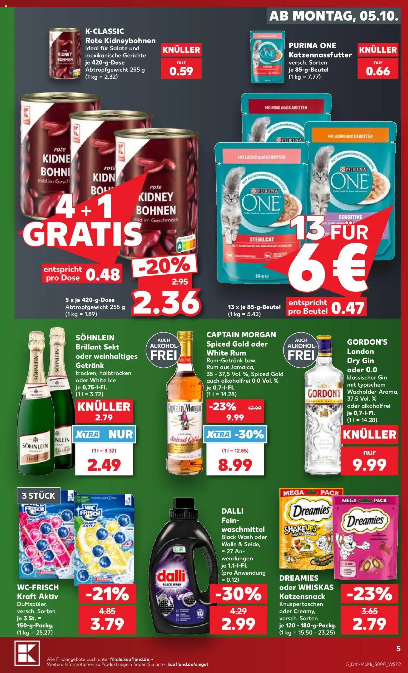 {H1} | Pagina: 5 | Producten: Gin, Rum, Captain Morgan, Sekt