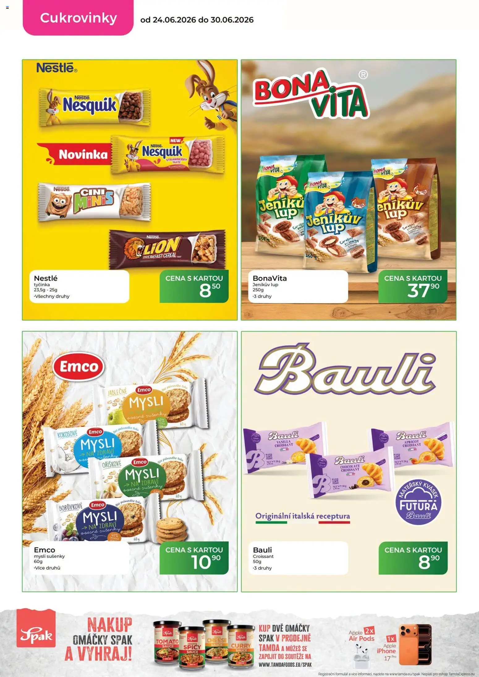 Tamda Foods leták od 24.06.2026 | Strana: 24 | Produkty: Emco Mysli, Iphone, Apple, Nesquik