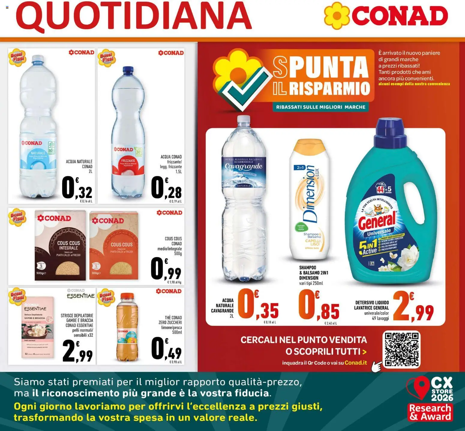 Volantino Conad del 10/08/2026 | Pagina: 19 | Prodotti: Strisce, Detergente, Lavatrice, Cous cous